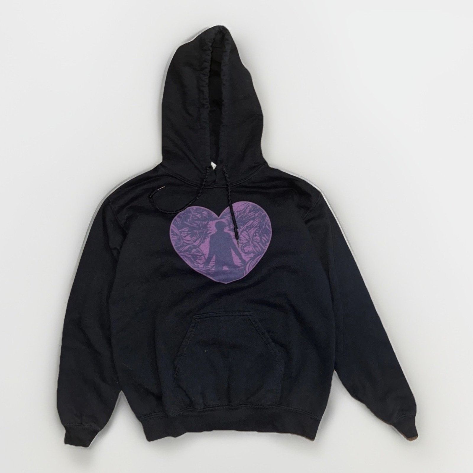 Vintage Gothic Heart Graphic Hoodie Black S 19x23 Streetwear Emo Y2K Size US S / EU 44-46 / 1 - 1 Thumbnail