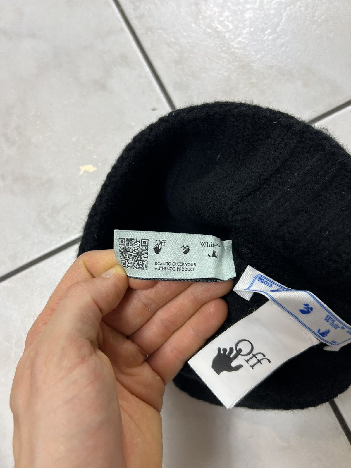Off-White Off-white ribbed wool classic logo beanie Virgil Abloh hat Size ONE SIZE - 10 Thumbnail