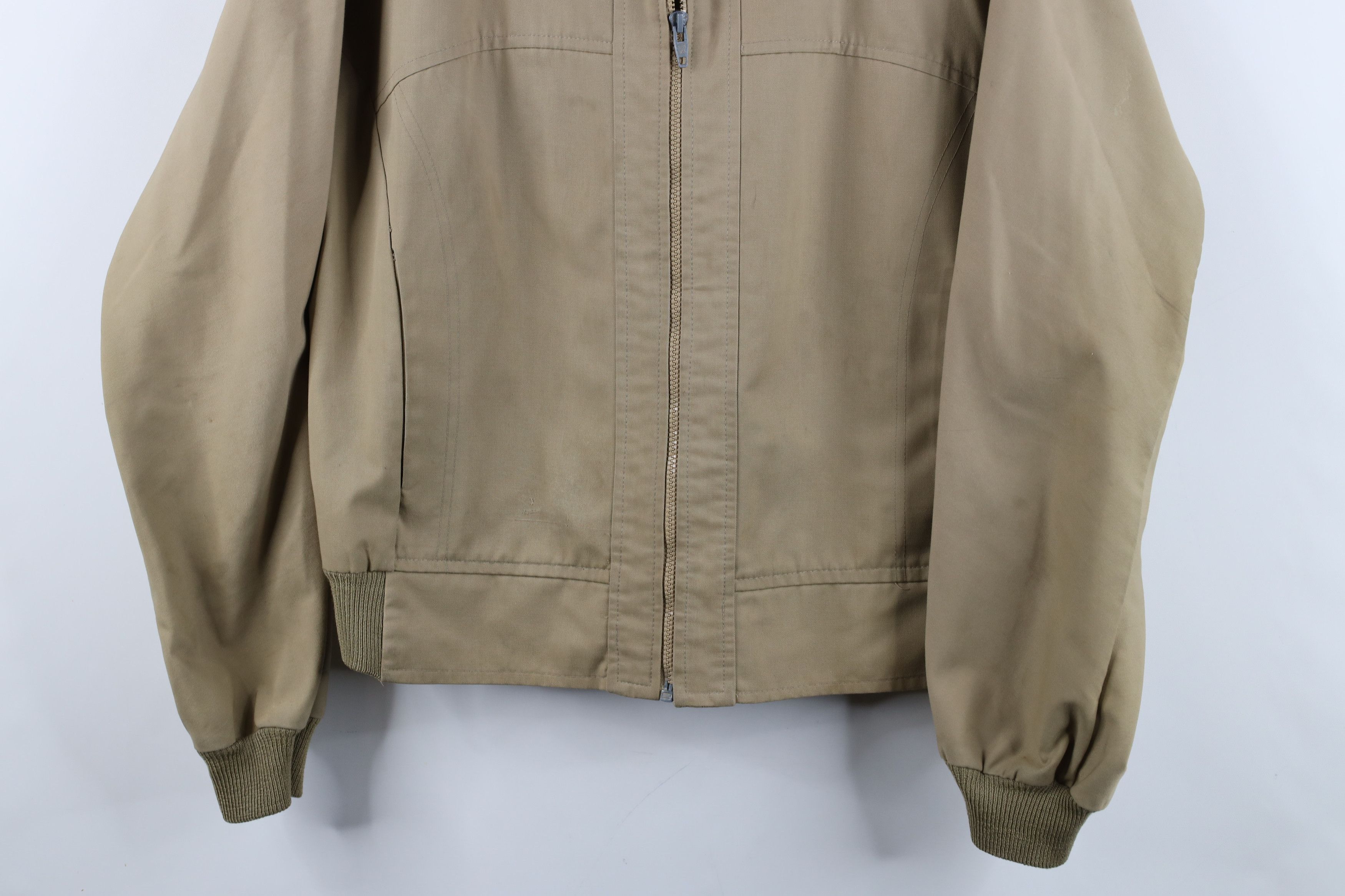 Members Only × Vintage Vintage 70s 80s Members Only Full Zip Bomber Jacket Beige Size US XXL / EU 58 / 5 - 3 Thumbnail