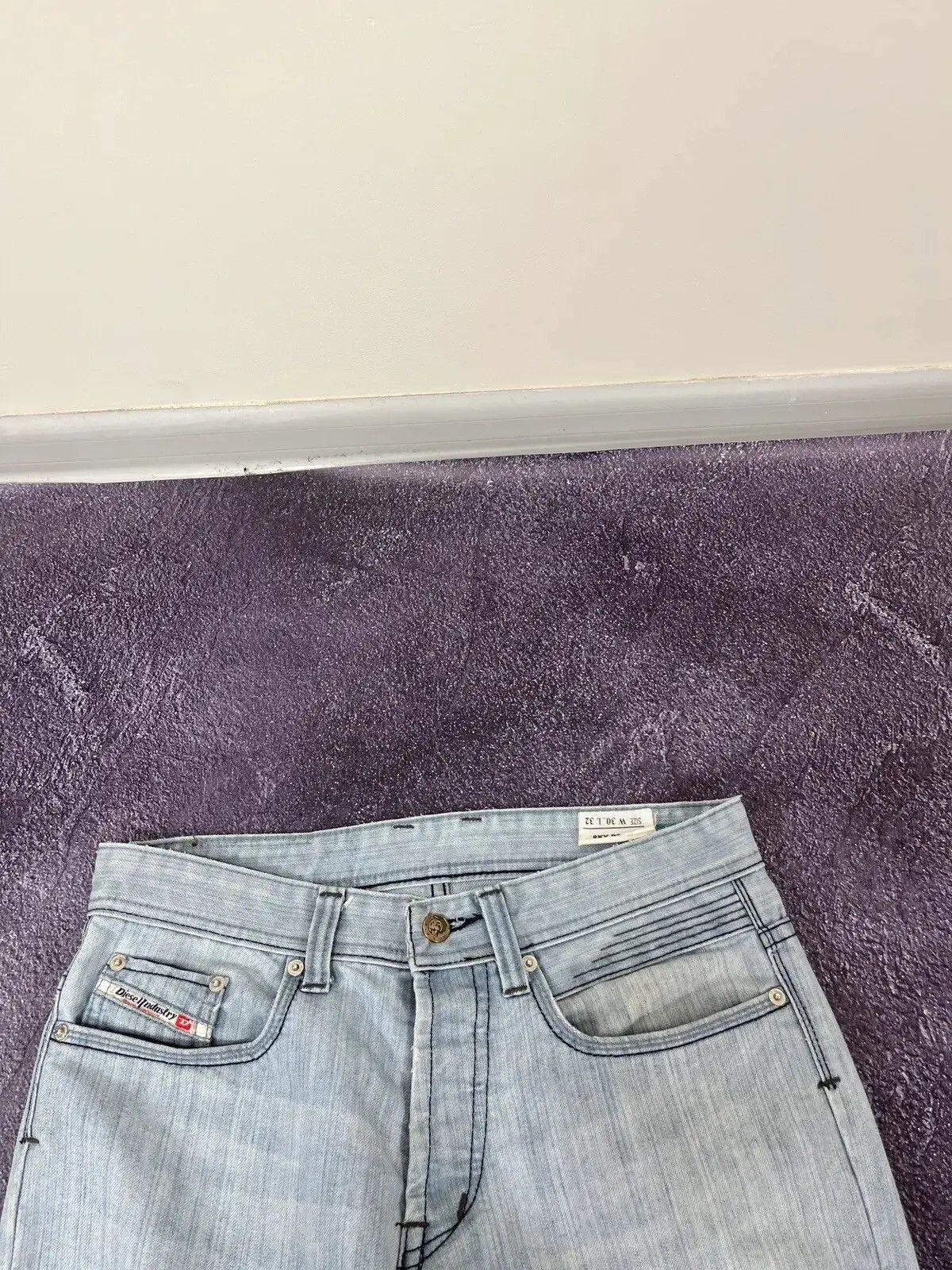 Diesel × Vintage Vintage Diesel Sky Brand Y2K Light Blue Avant Garde Jeans Size US 30 / EU 46 - 8 Thumbnail