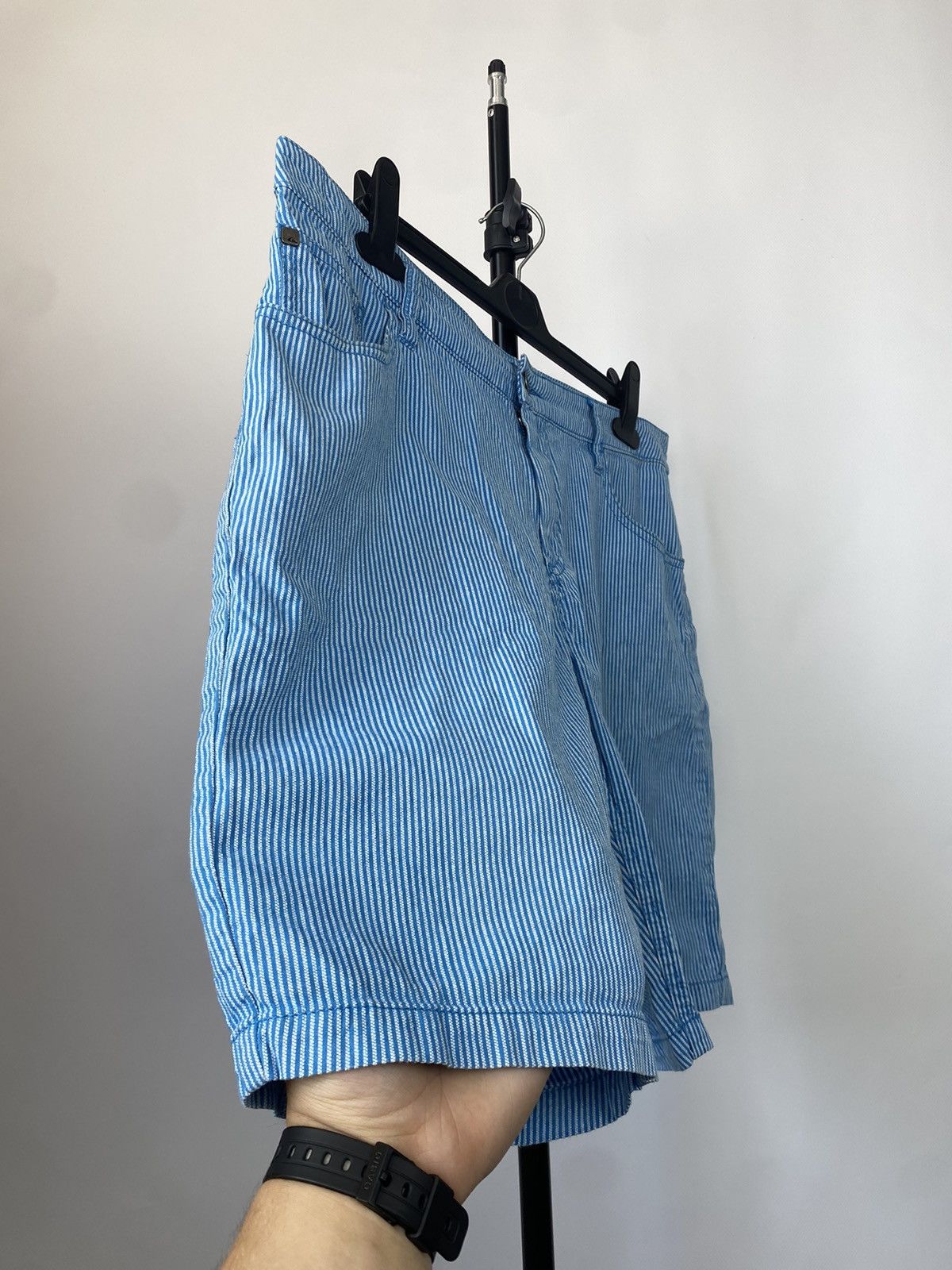 Quiksilver × Vintage Vintage Quiksilver y2k Cotton striped shorts 90’s Size US 32 / EU 48 - 2 Thumbnail