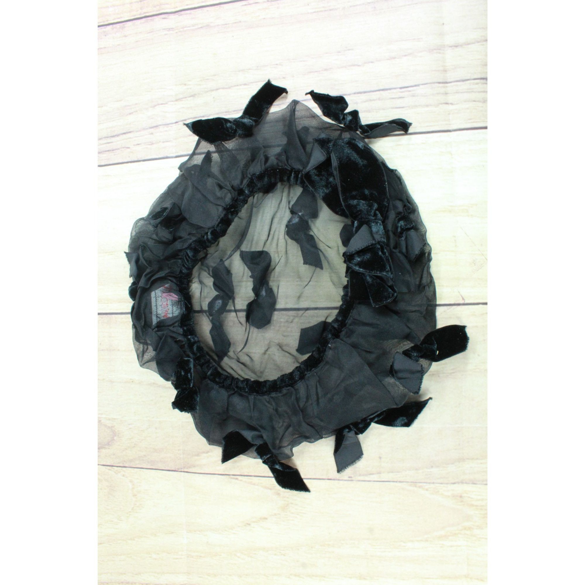 Other Vintage 50's Peck & Peck Ribbon Hat Round Velvet Bow Hat Size ONE SIZE - 3 Thumbnail