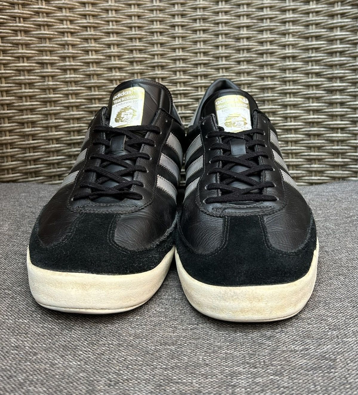 Adidas 2010 Adidas Beckenbauer Allround Leather Low Top Trainers Size US 12.5 / EU 45-46 - 3 Thumbnail