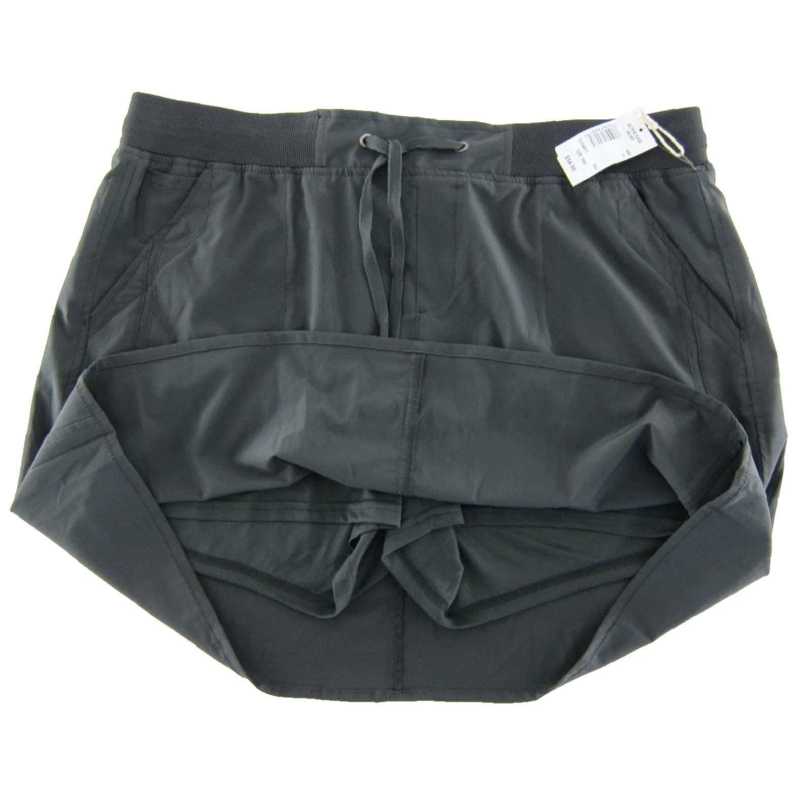 Vintage NWT Caffe Marrakesh Grey Stretch Built In Shorts Skort Skirt Active Ease 16W Women Short Gray 40" waist 49" hip 19.5" waist to bottom hem Size 38" / US 16 / IT 52 - 5 Thumbnail