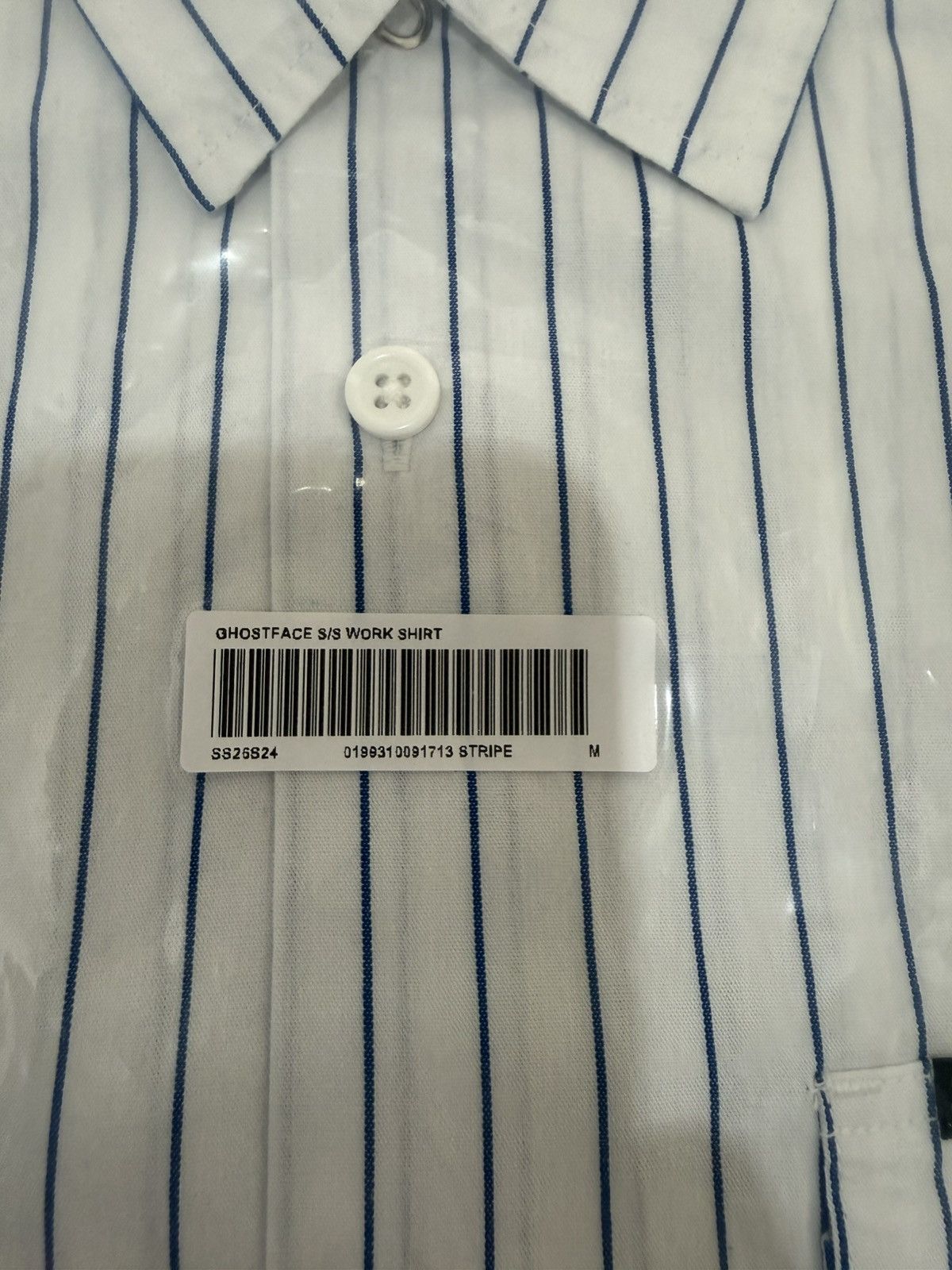 Supreme Supreme Ghostface S S 26 Work Shirt Size M White Stripe Size US M / EU 48-50 / 2 - 3 Thumbnail