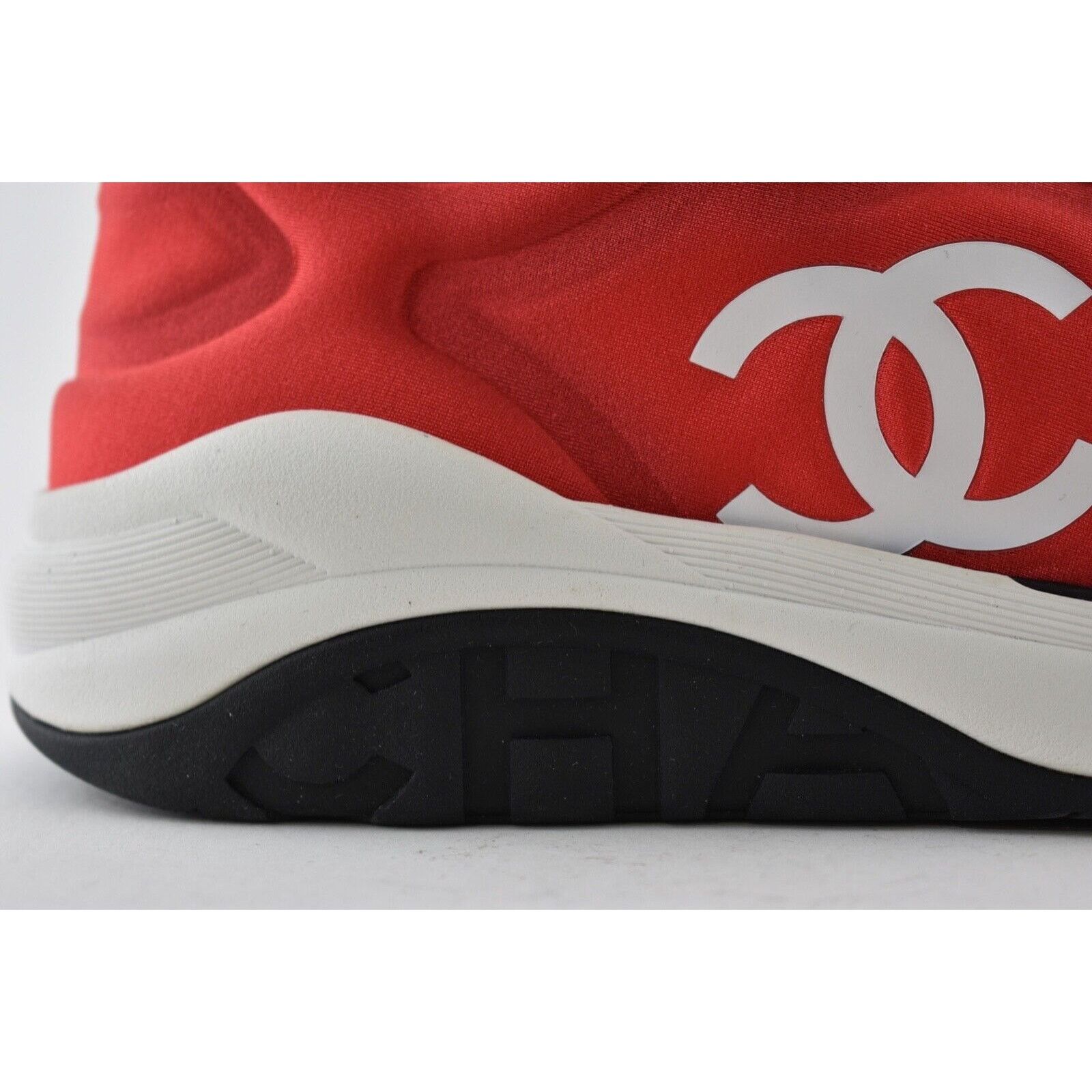 Chanel 19P Lycra CC Logo Lace Up Low Top Trainer Sneaker 36.5 Size US 6.5 / IT 36.5 - 4 Thumbnail