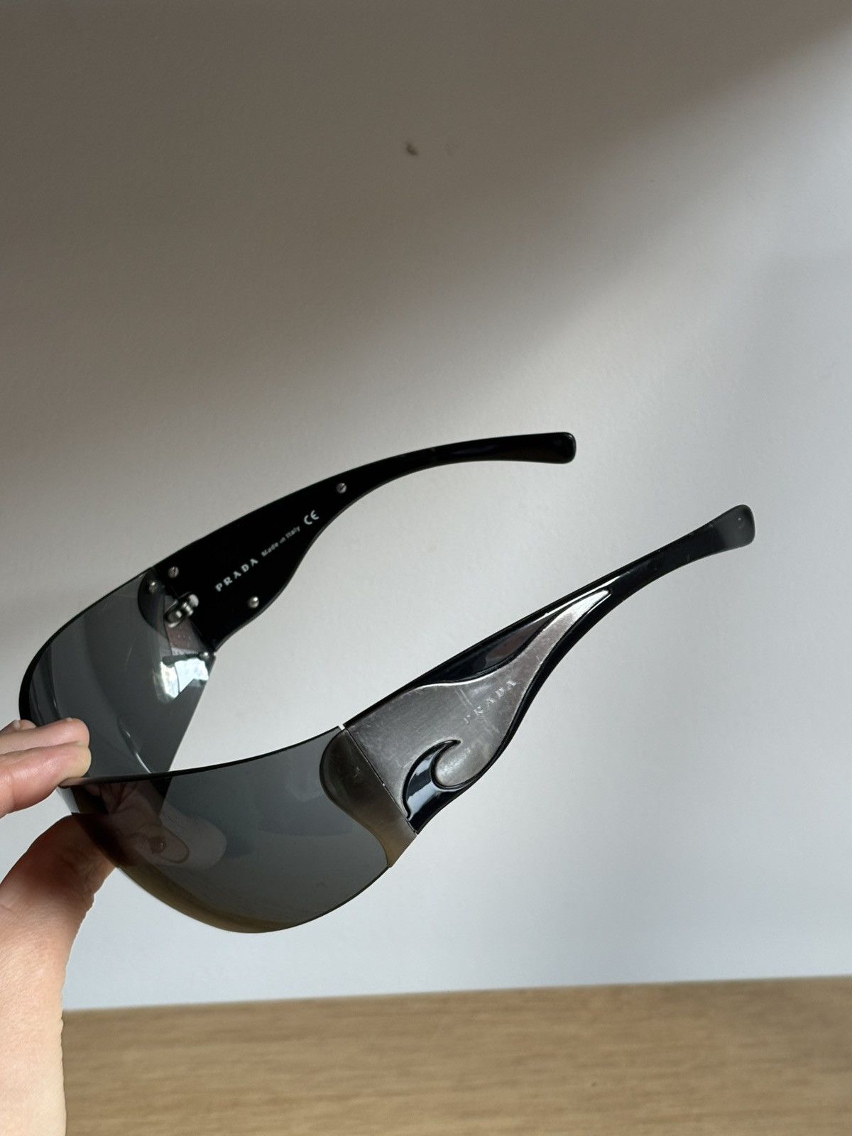 Prada PRADA Sunglasses Flame 2004 Star Mask Fire Chrome Silver Size ONE SIZE - 3 Thumbnail