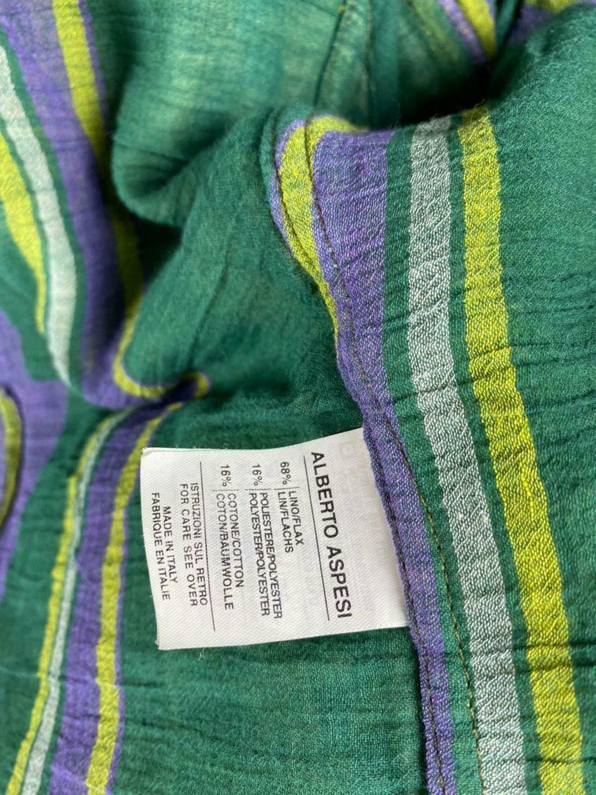 Designer Ladies Alberto Aspesi Blu Linen Light Jacket Size 46 Size M / US 6-8 / IT 42-44 - 7 Thumbnail