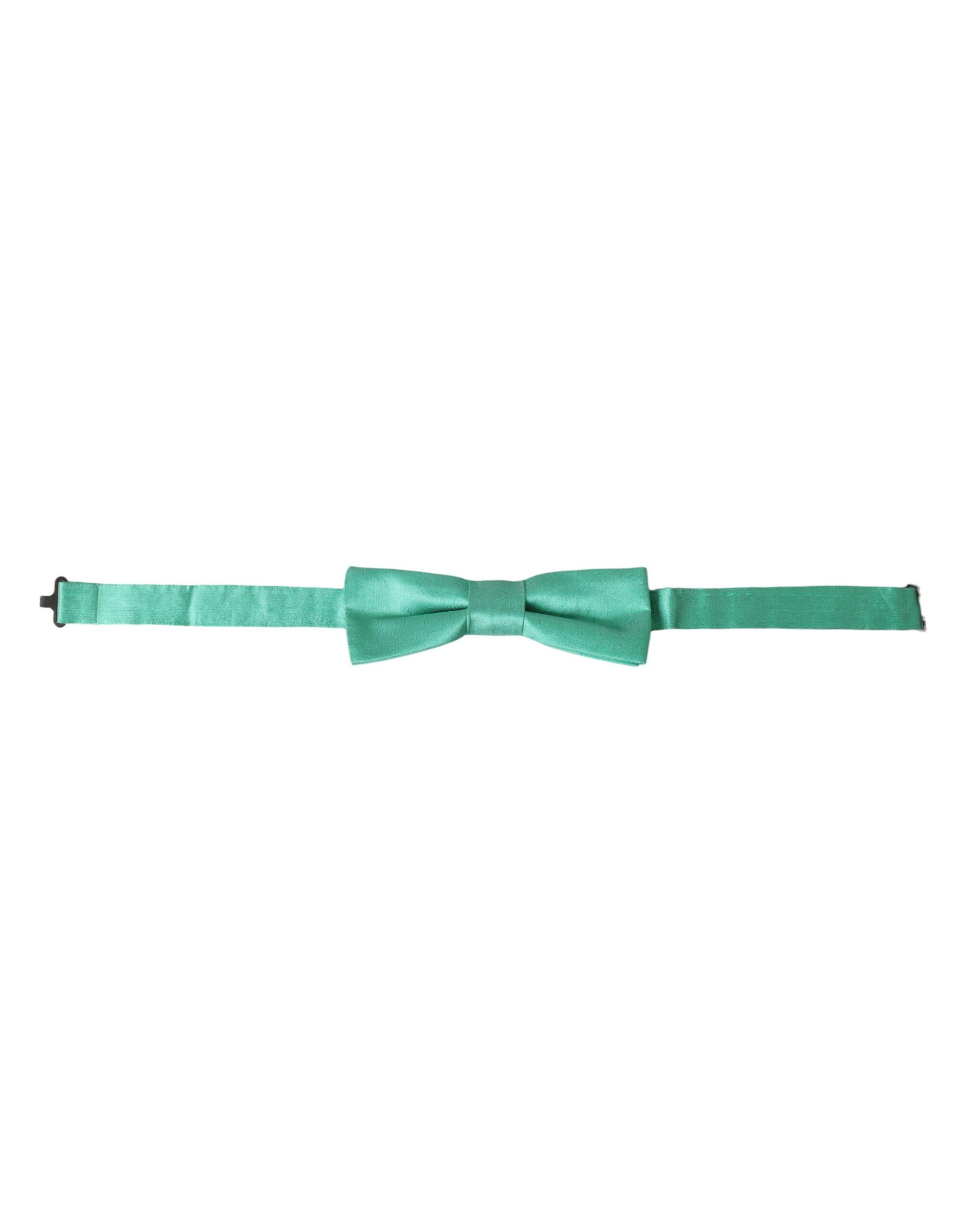 Dolce & Gabbana Mint Green Silk Adjustable Neck Men Bow Men's Tie Size ONE SIZE - 1 Thumbnail