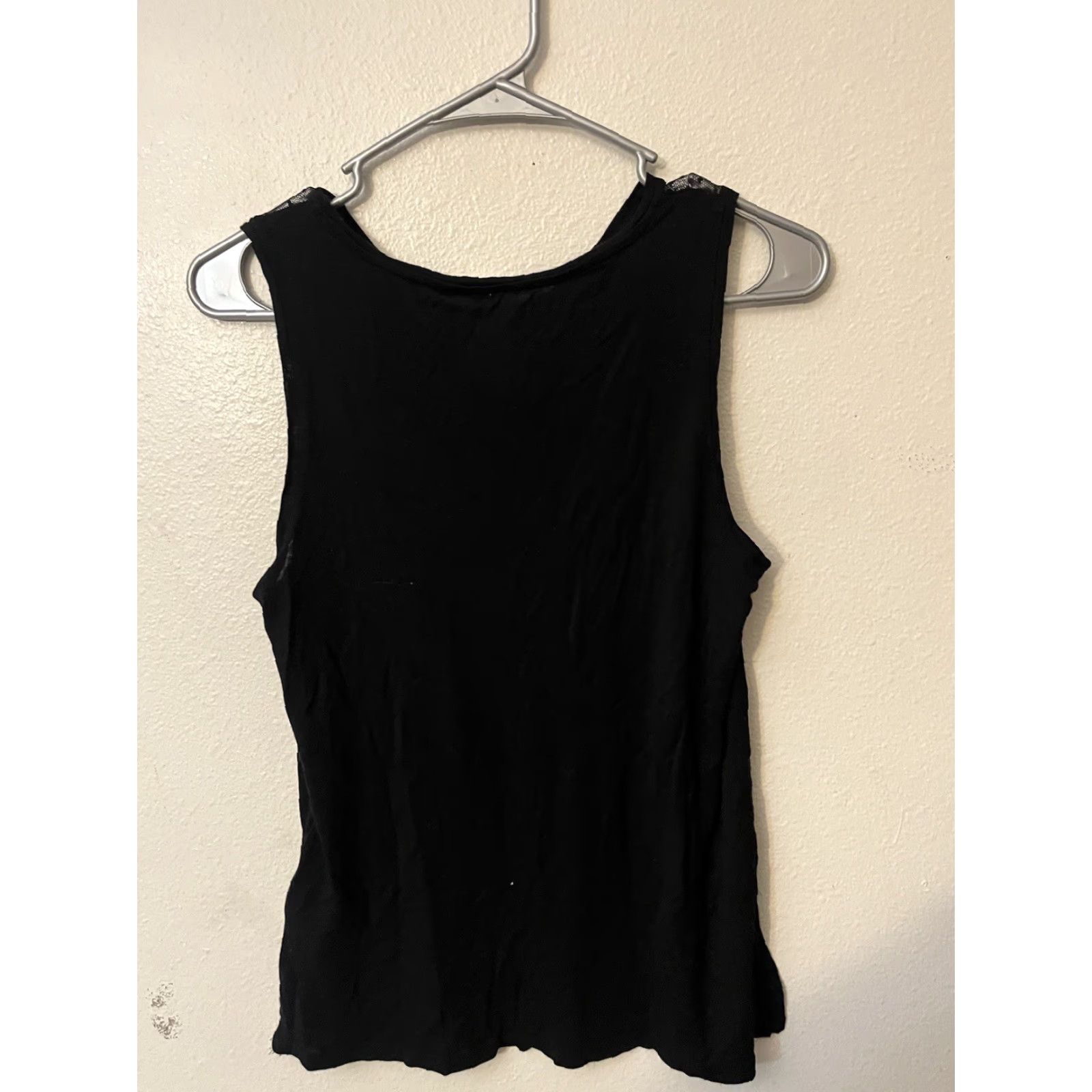 H&M VINTAGE H&M Tank Shirt Women Solid Black Cotton Modal S Small Tunic Tank Camisole Womens Size S / US 4 / IT 40 - 2 Thumbnail