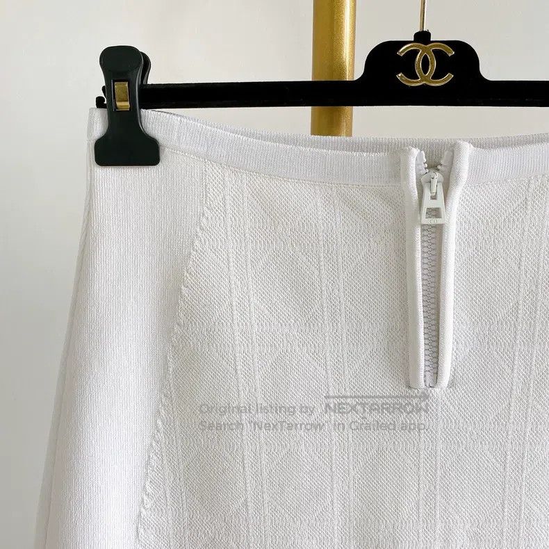 Dior Dior White knitted short skirt Size 26" / US 2 / IT 38 - 3 Thumbnail