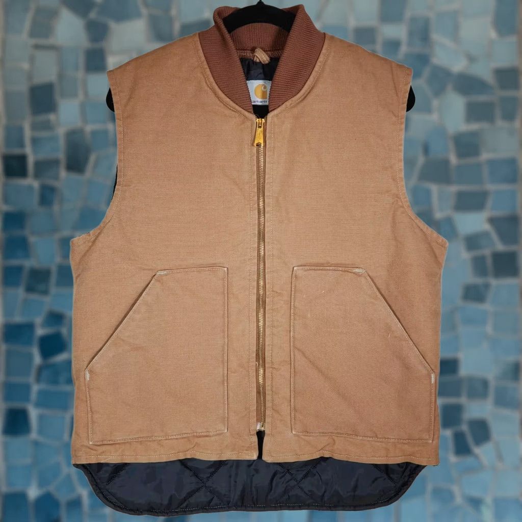 Carhartt Carhartt Vest Quiled Sandstone Duck Arctic Quilt Lined Brown Men's Size L Size US L / EU 52-54 / 3 - 1 Thumbnail