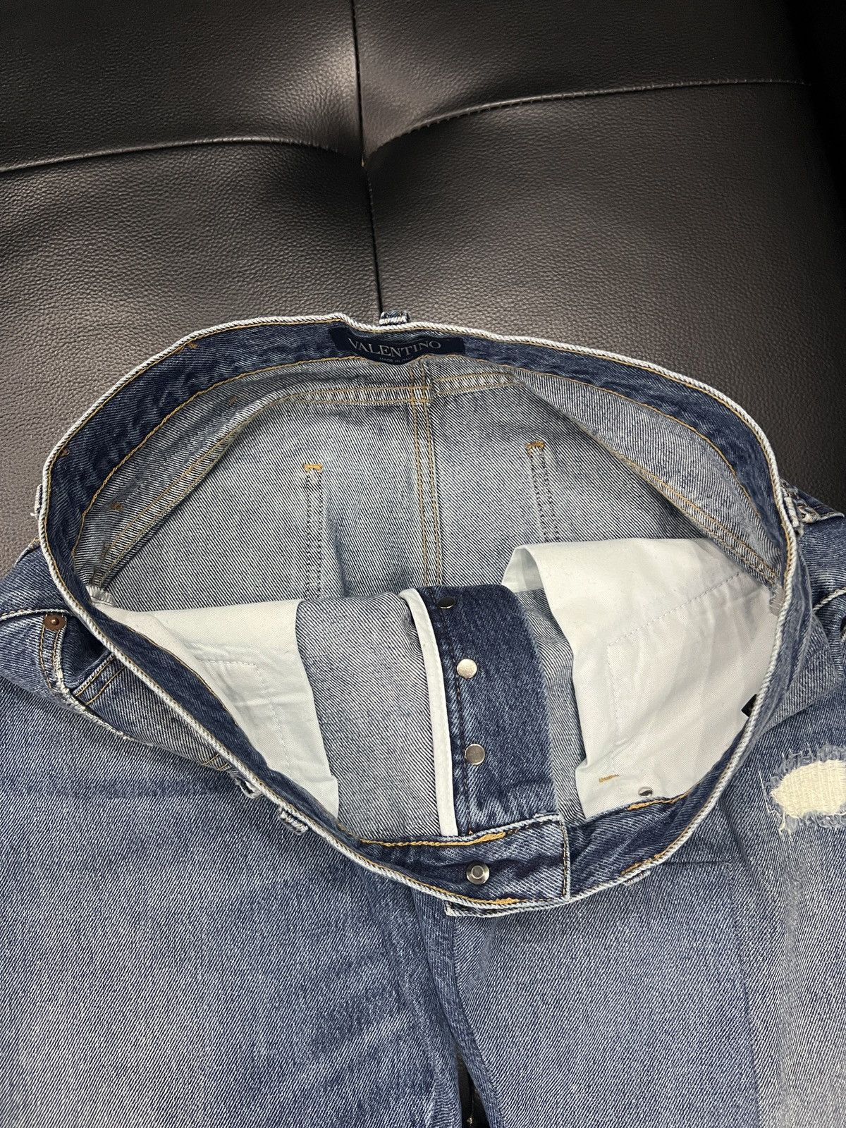 Valentino Valentino Patchwork Distressed Denim Jeans Size US 32 / EU 48 - 9 Thumbnail