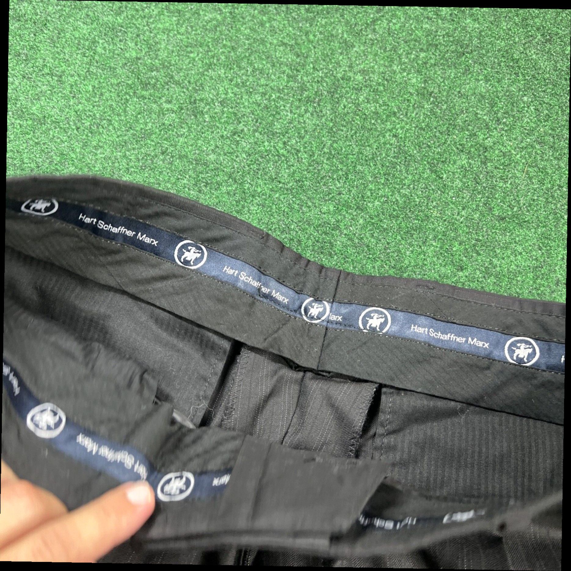 Hart Schaffner Marx mens black HART SCHAFFNER MARX dress suit pants trousers 34X32 Size 34R - 3 Thumbnail