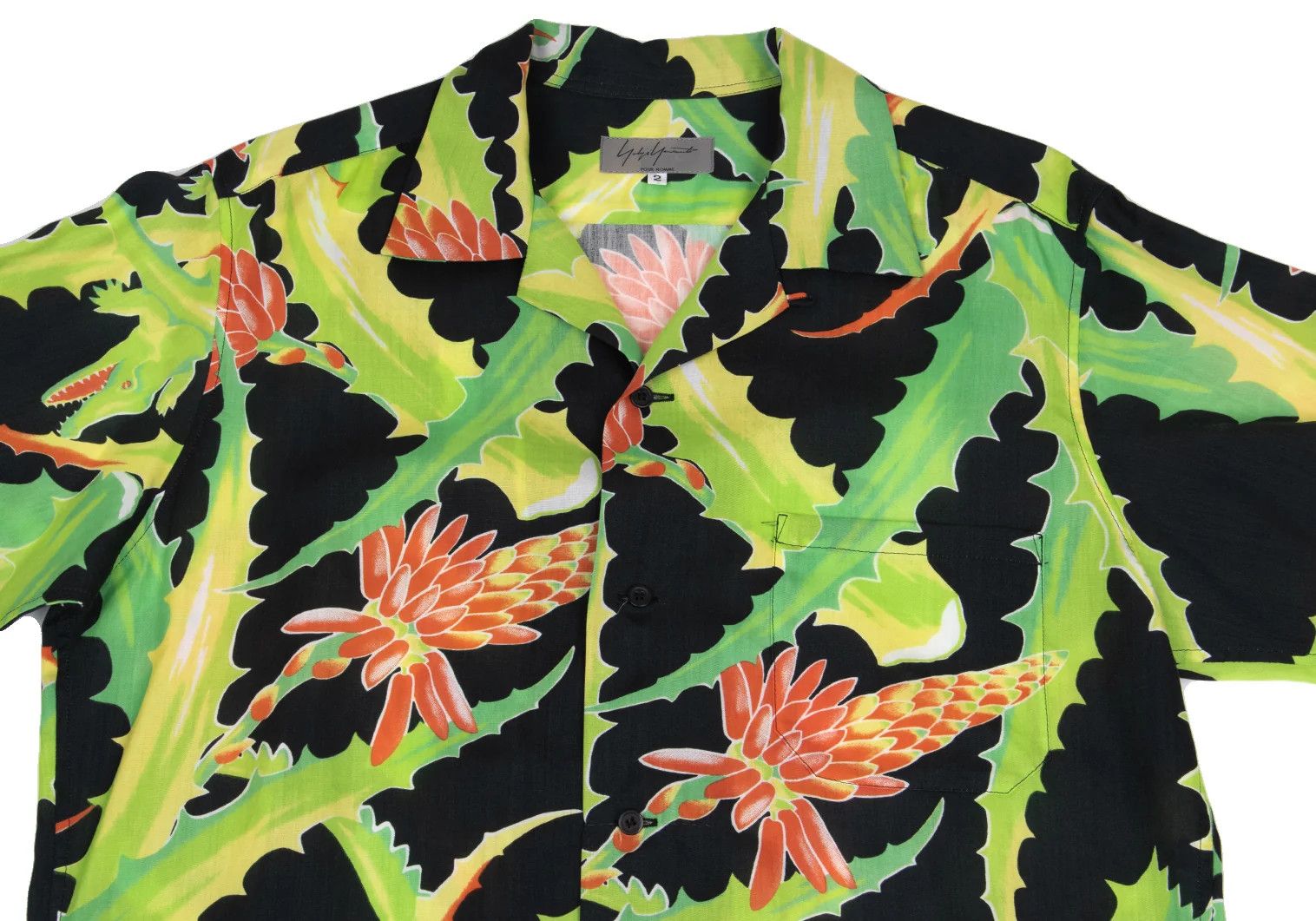 Yohji Yamamoto Yohji Yamamoto Crocodile Aloe Print Aloha Shirt Size US M / EU 48-50 / 2 - 2 Thumbnail