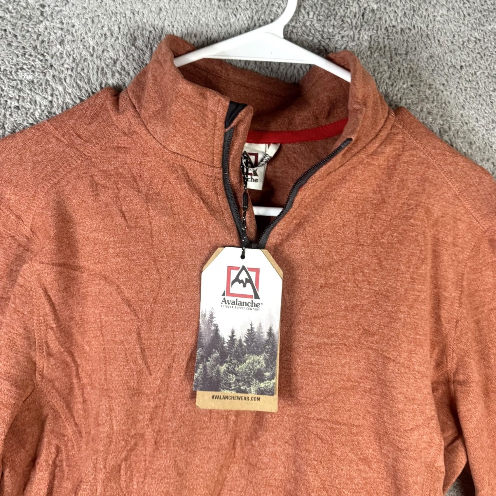 Avalanche Avalanche Pullover Mens S Orange 1/4 Zip Lightweight Stretch Hiking Shirt Size US S / EU 44-46 / 1 - 5 Thumbnail