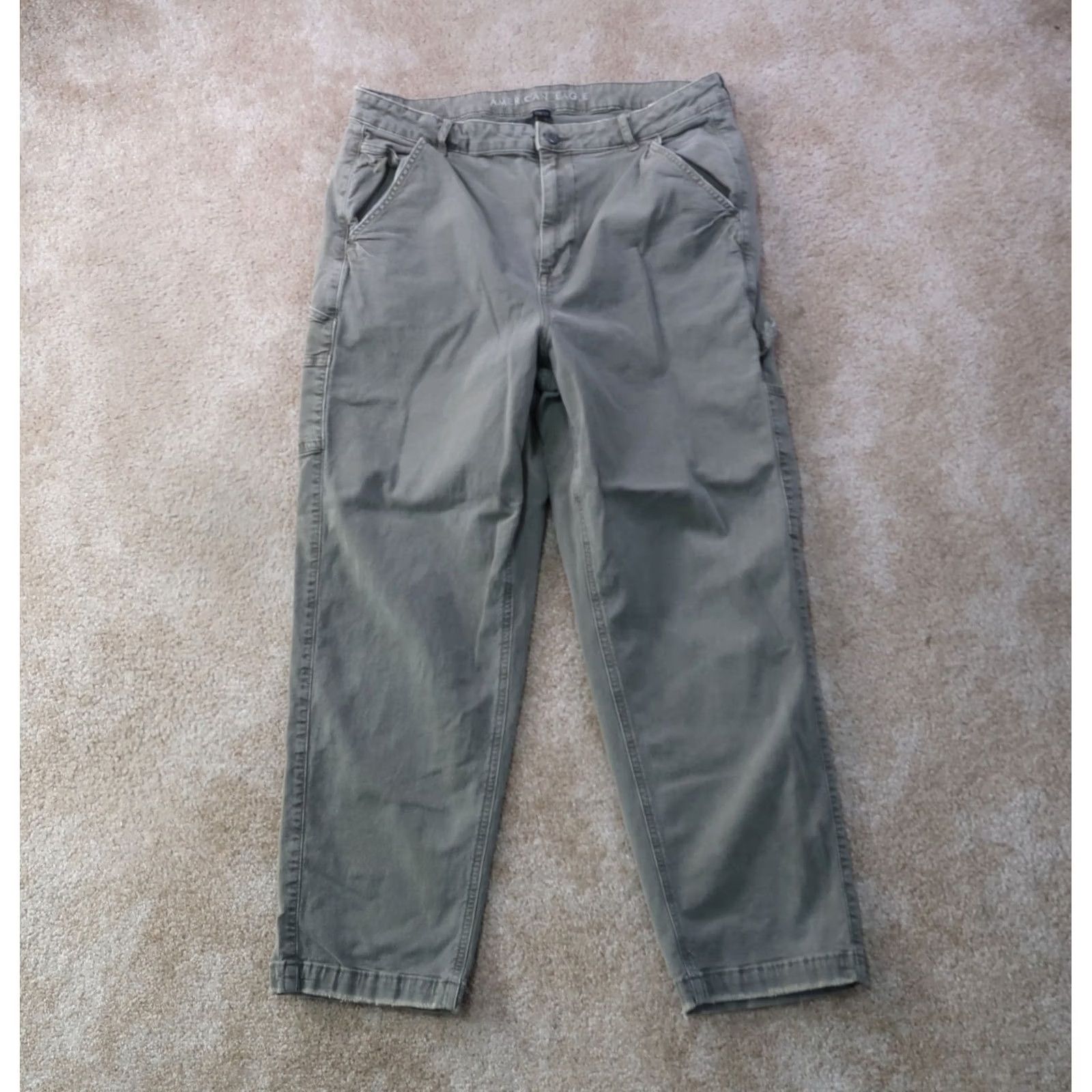 American Eagle Outfitters American Eagle Outfitters Jeans Womens 16 Green High Rise Boyfriend 5-Pocket Denim Size 38" / US 16 / IT 52 - 2 Thumbnail