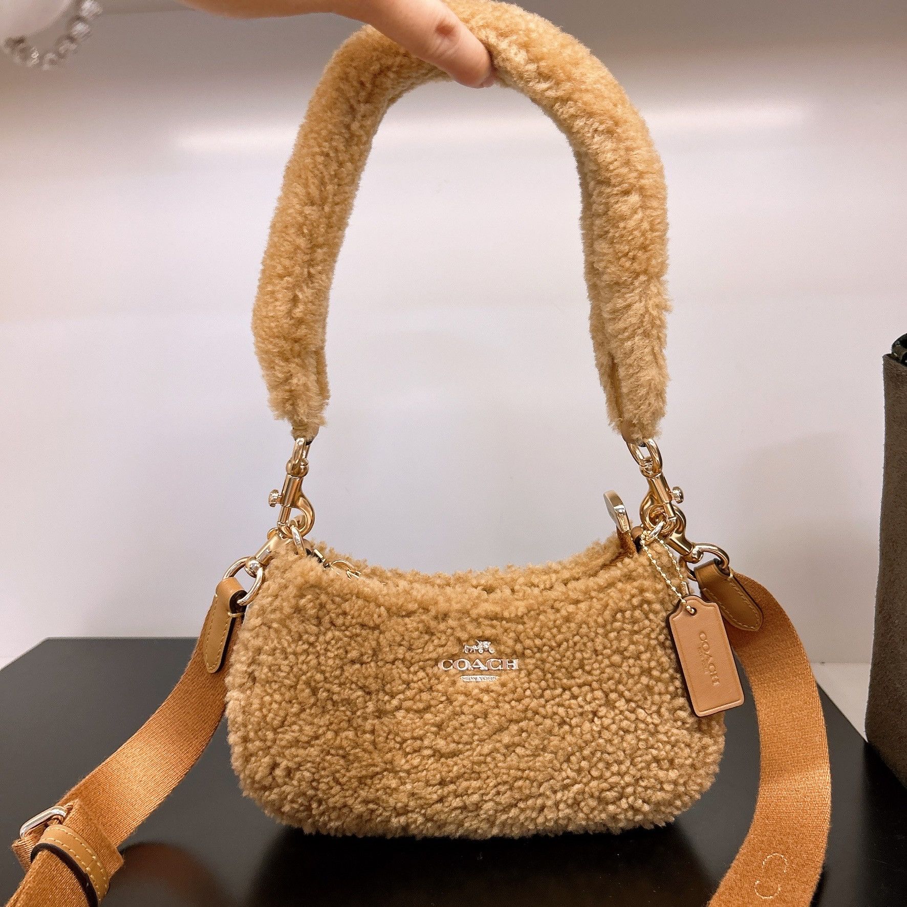 Coach Teri Mini Crossbody Bag In Shearling CDA84 Size ONE SIZE - 3 Thumbnail