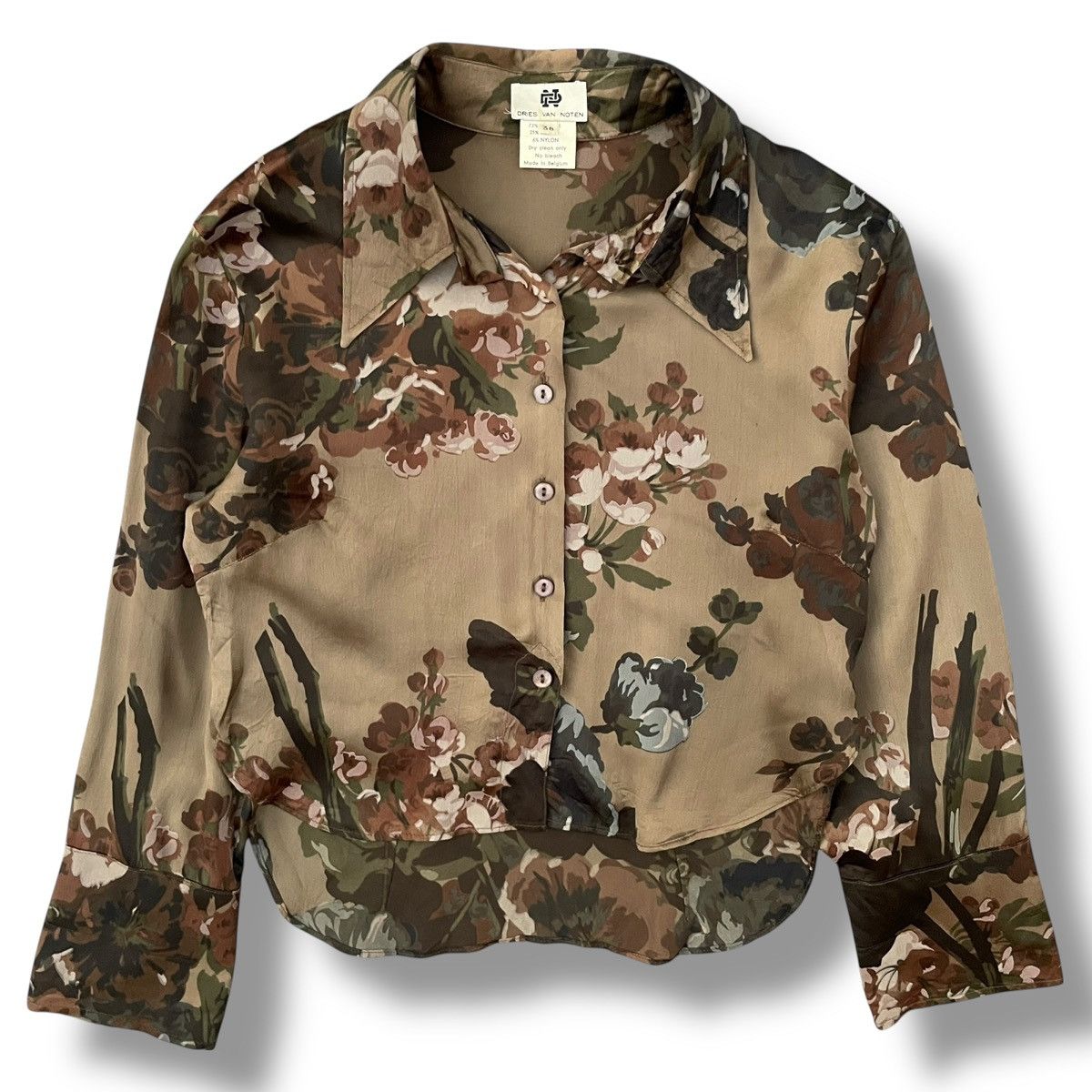 Dries Van Noten ARCHIVE Dries Van Noten 90s Acetate Floral Button-up Shirt Size XS / US 0-2 / IT 36-38 - 1 Thumbnail