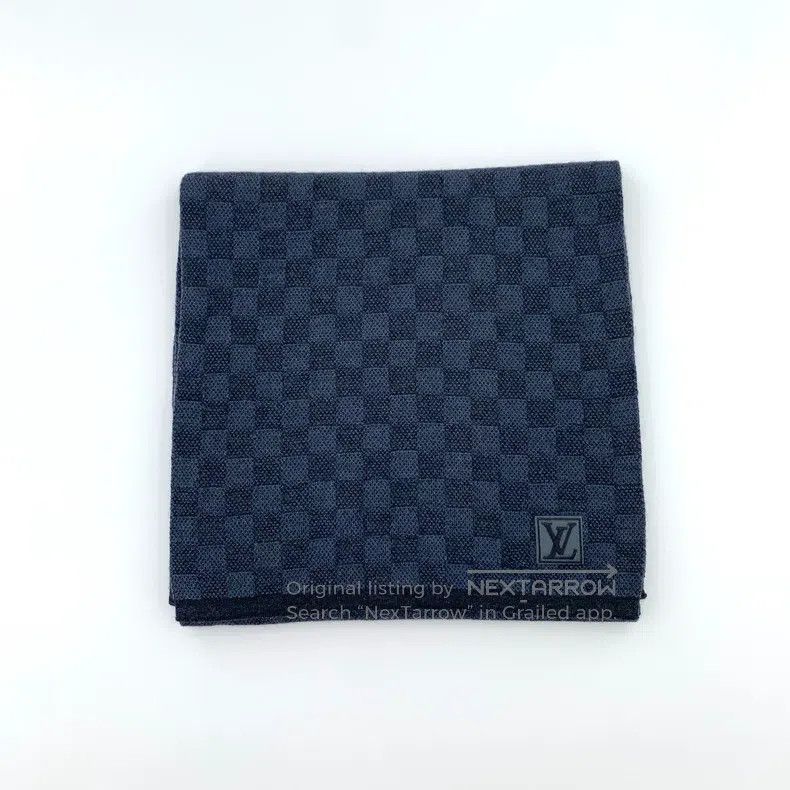 Louis Vuitton Louis Vuitton Dark blue checkerboard logo embroidered wool Size ONE SIZE - 1 Thumbnail