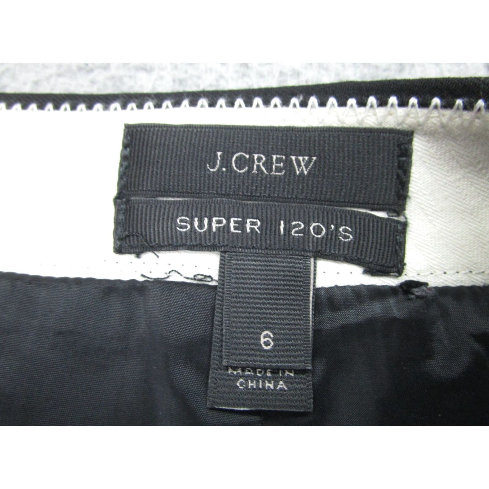 J.Crew VINTAGE J. Crew Skirt Womens 6 Black Wool Pencil Knee Length Zip Zipper Career Business Formal Style Straight & Pencil Lined Size 28" / US 6 / IT 42 - 5 Thumbnail