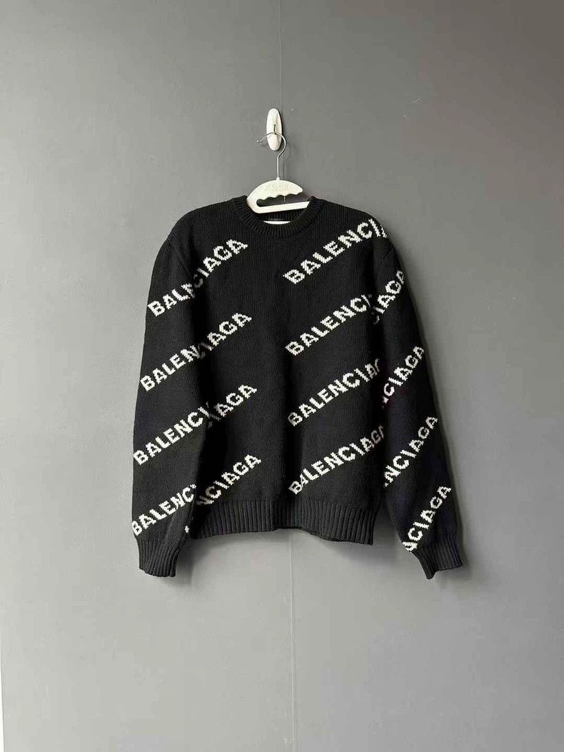 Balenciaga Black and white bullet screen sweater