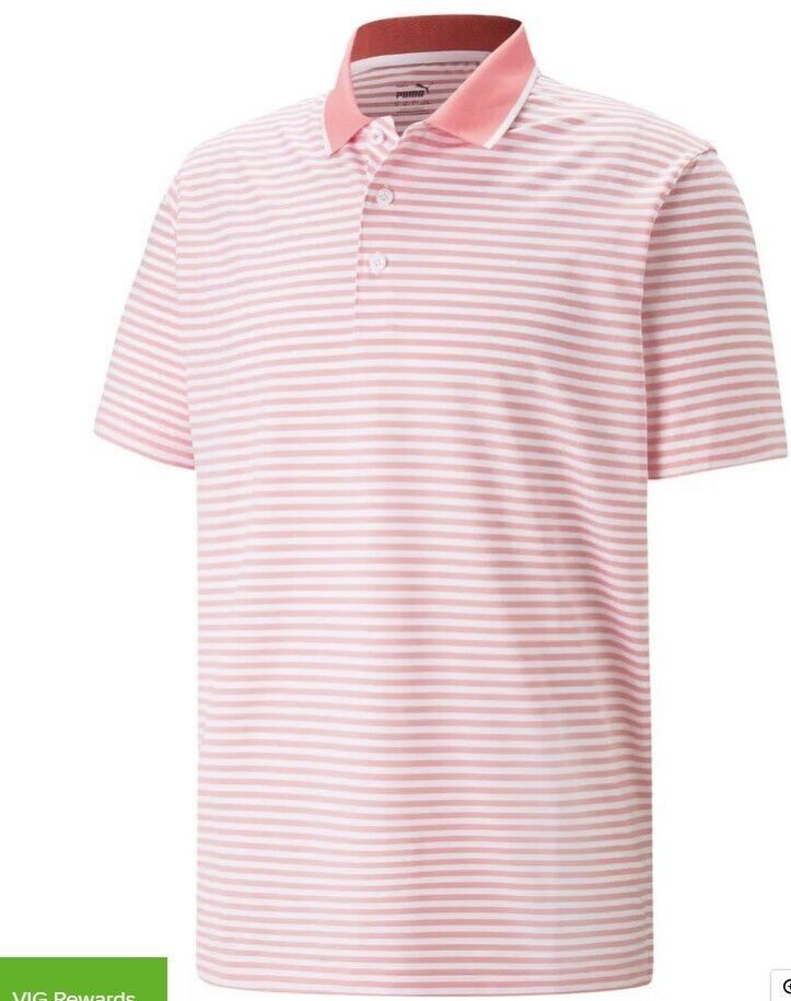 Puma Puma 537447 Mattr Feeder Polo Shirt Flamingo Pink Stripe M Size US M / EU 48-50 / 2 - 1 Thumbnail