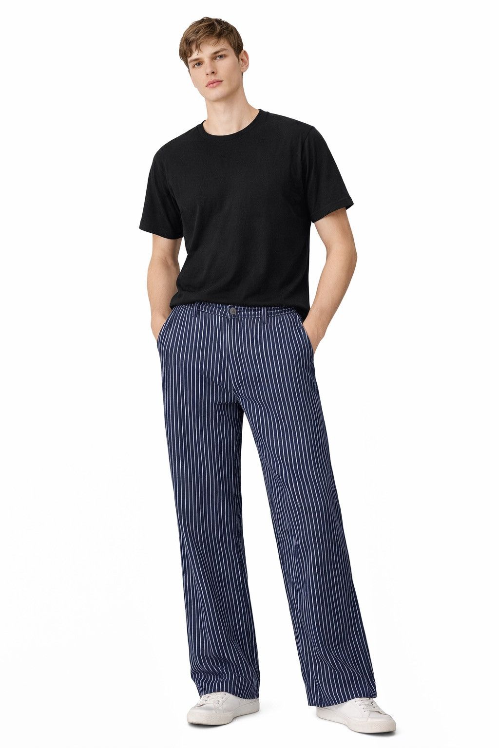 Lanvin LANVIN Sport Pinstripe Hickory Trousers Minimal Luxury Pants Size US 30 / EU 46 - 1 Thumbnail