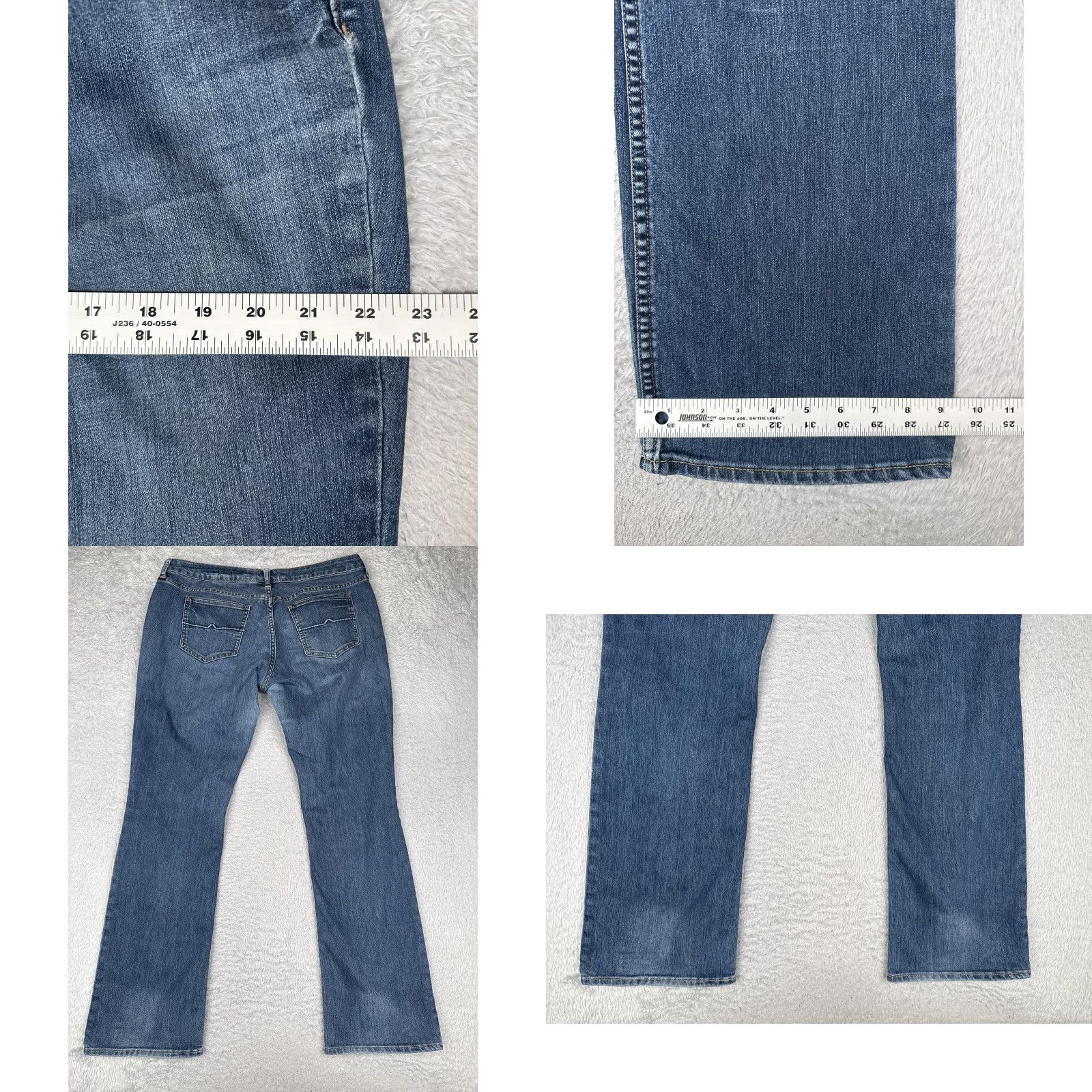 Vintage Arizona Jean Co Jeans Womens Bootcut Jeans 18 Blue Mid Rise Stretch Denim Medium Wash 5-Pocket Logo Zipper Button Girls Womens Size 40" / US 18 - 9 Thumbnail