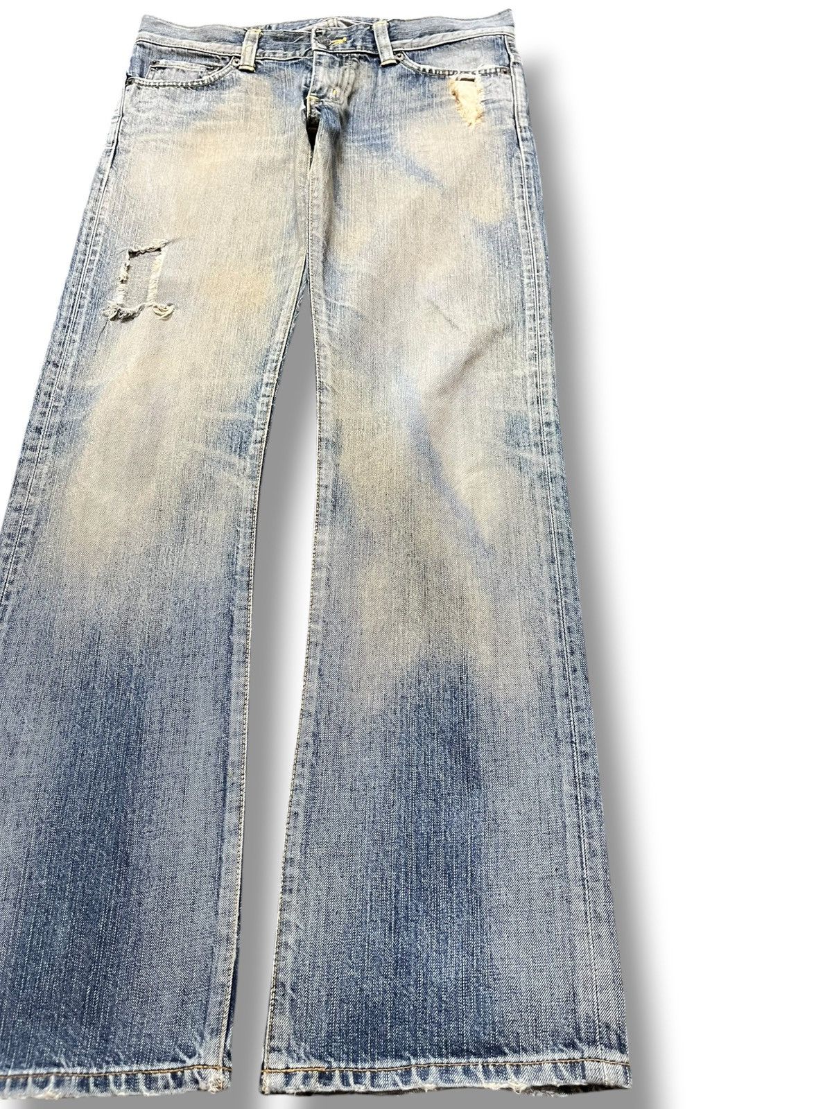 Edwin Vintage Edwin 53533 Faded Mudwash Distressed Denim Size US 33 - 4 Thumbnail