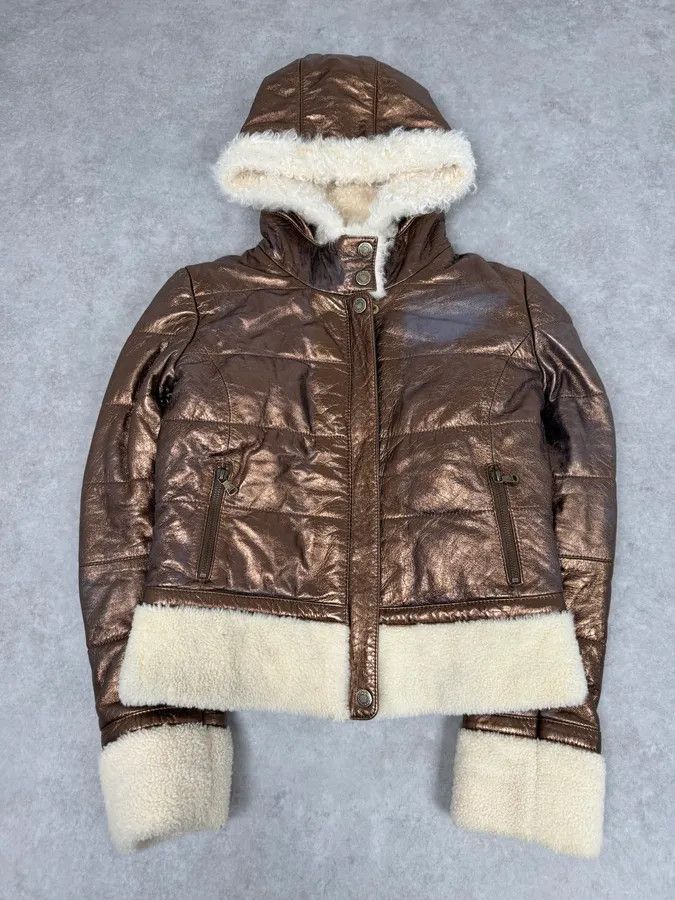 Dolce & Gabbana 2000s Dolce & Gabbana Brown Shearling Jacket Size S / US 4 / IT 40 - 1 Thumbnail