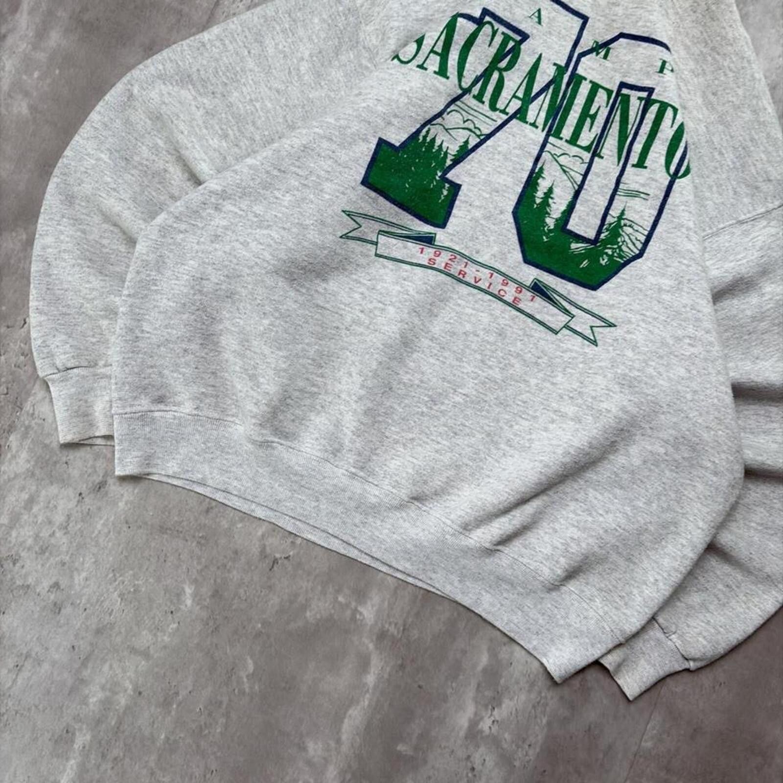 Tultex Vintage 1991 Tultex Camp Sacramento Crewneck Sweater Size US XL / EU 56 / 4 - 4 Thumbnail
