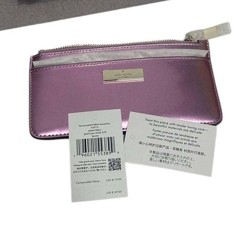 Kate Spade Kate Spade Kenzie Boxed Large Slim Cardholder in Quartz Pink Size ONE SIZE - 5 Thumbnail