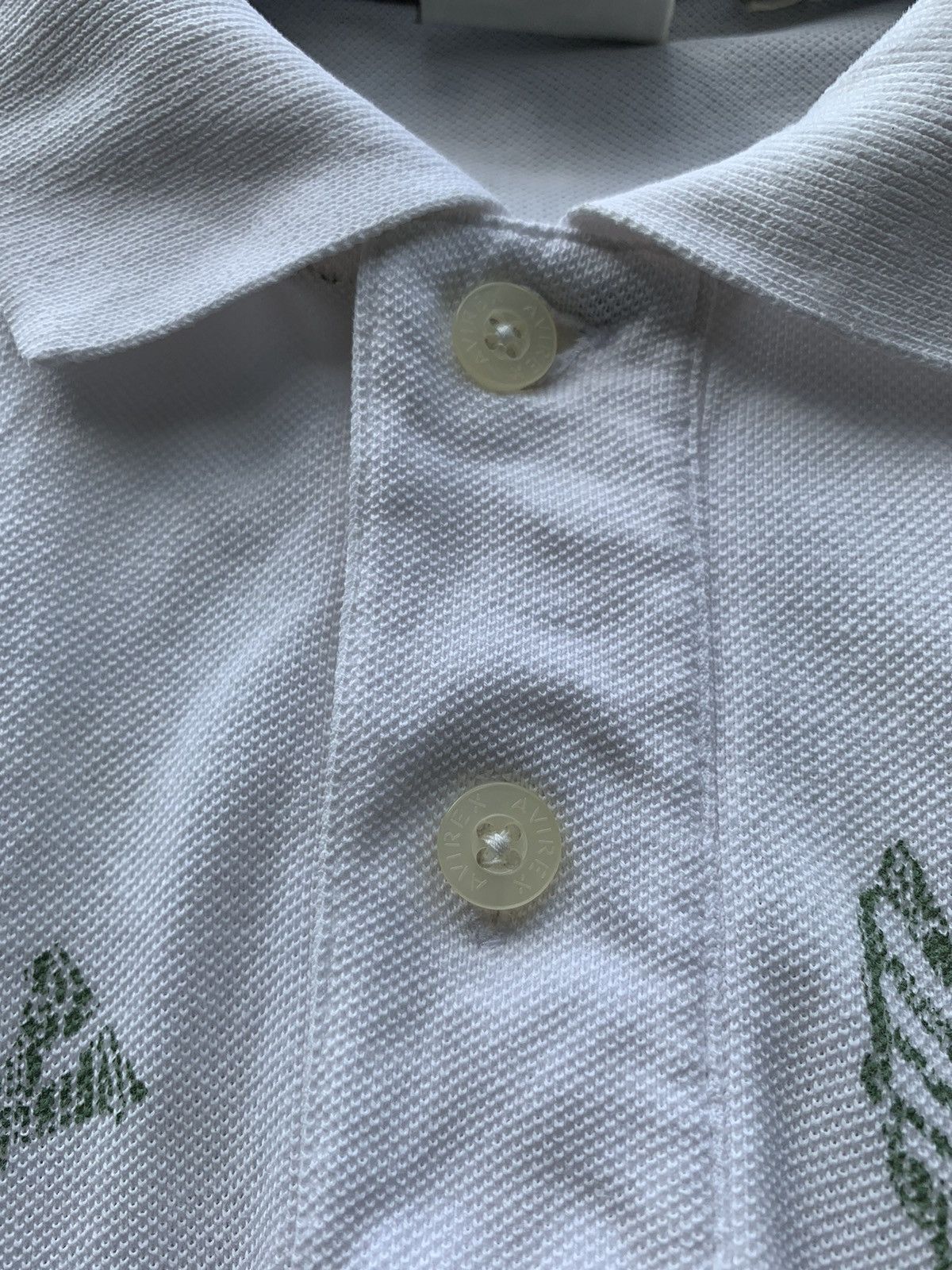 Avirex Vintage Avirex U.S Navy White Polo Shirts Size US L / EU 52-54 / 3 - 3 Thumbnail
