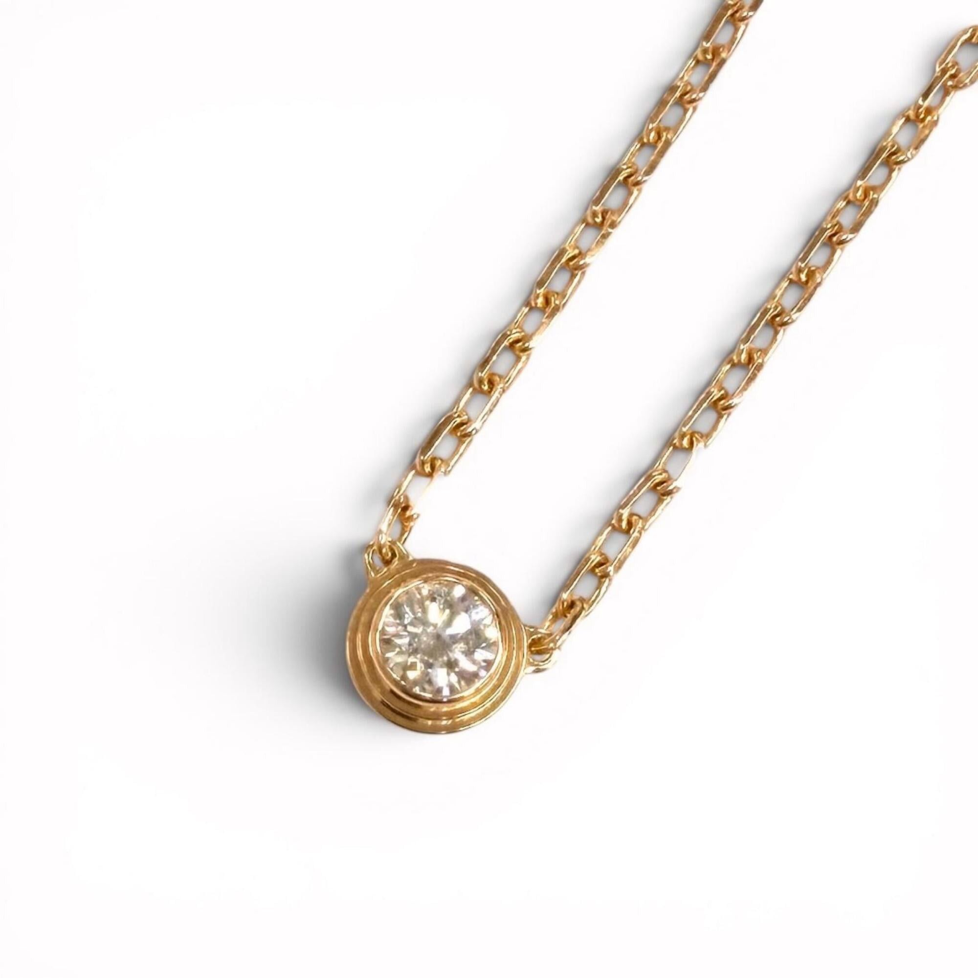 Cartier Cartier Damour SM AU750 Diamond Necklace, 41.3cm, Pink Gold, Total Weight 2.79g, Women's, with Dust Bag. Size ONE SIZE - 1 Thumbnail