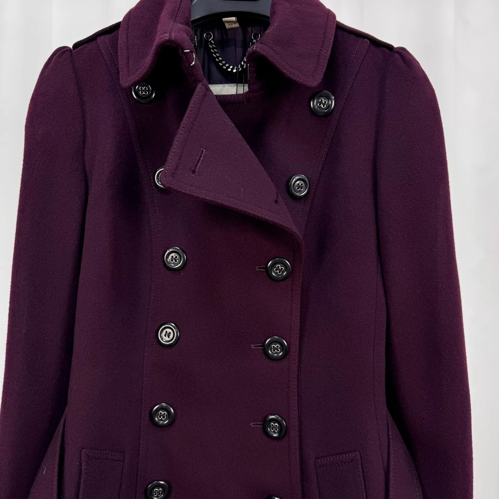Burberry Burberry double-breasted check lining wool coat UK4 99 new Size XS / US 0-2 / IT 36-38 - 3 Thumbnail