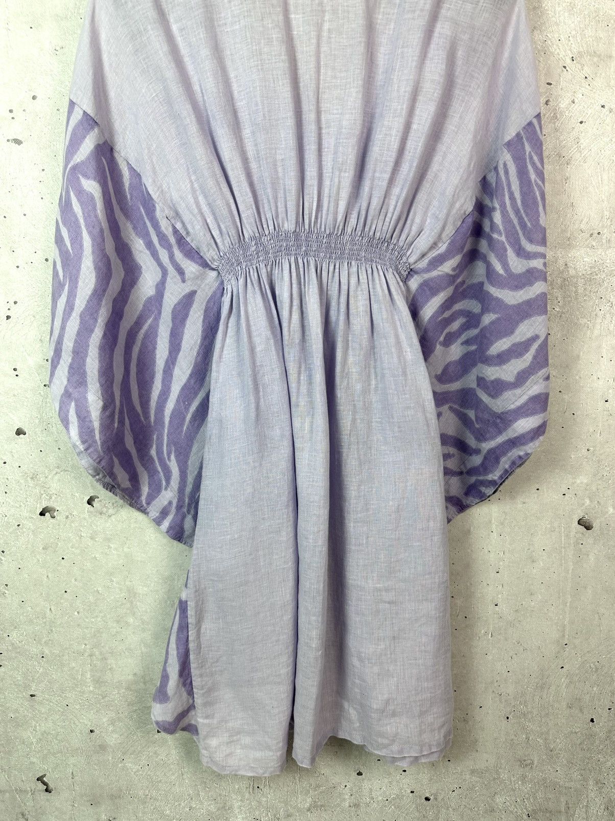 120% Lino 120% Lino Purple Oversized V-neck Poncho Dress Size M / US 6-8 / IT 42-44 - 9 Thumbnail