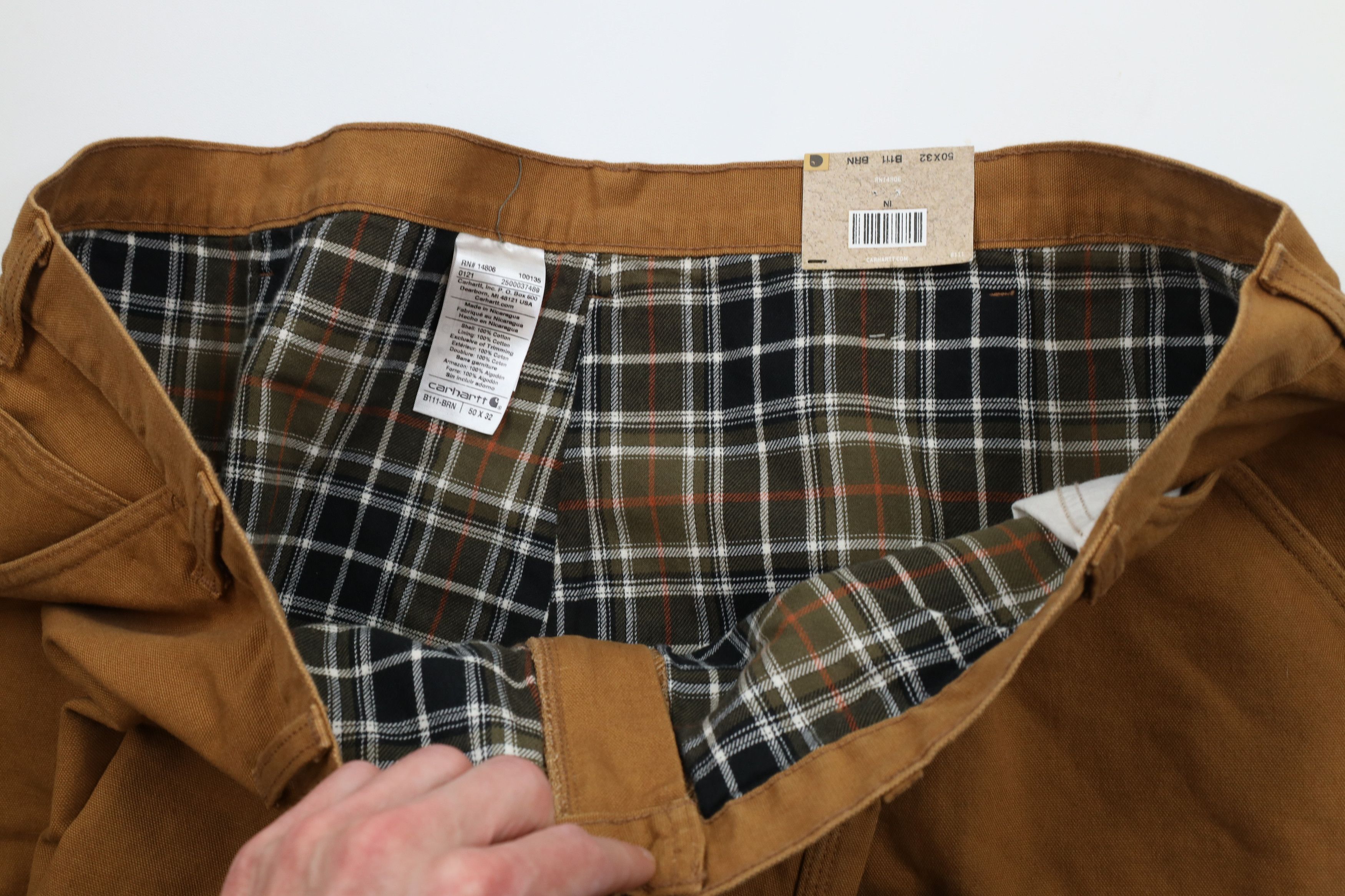Carhartt × Vintage Deadstock Vintage Carhartt Wide Leg Dungaree Pants Brown Size US 44 / EU 60 - 6 Thumbnail