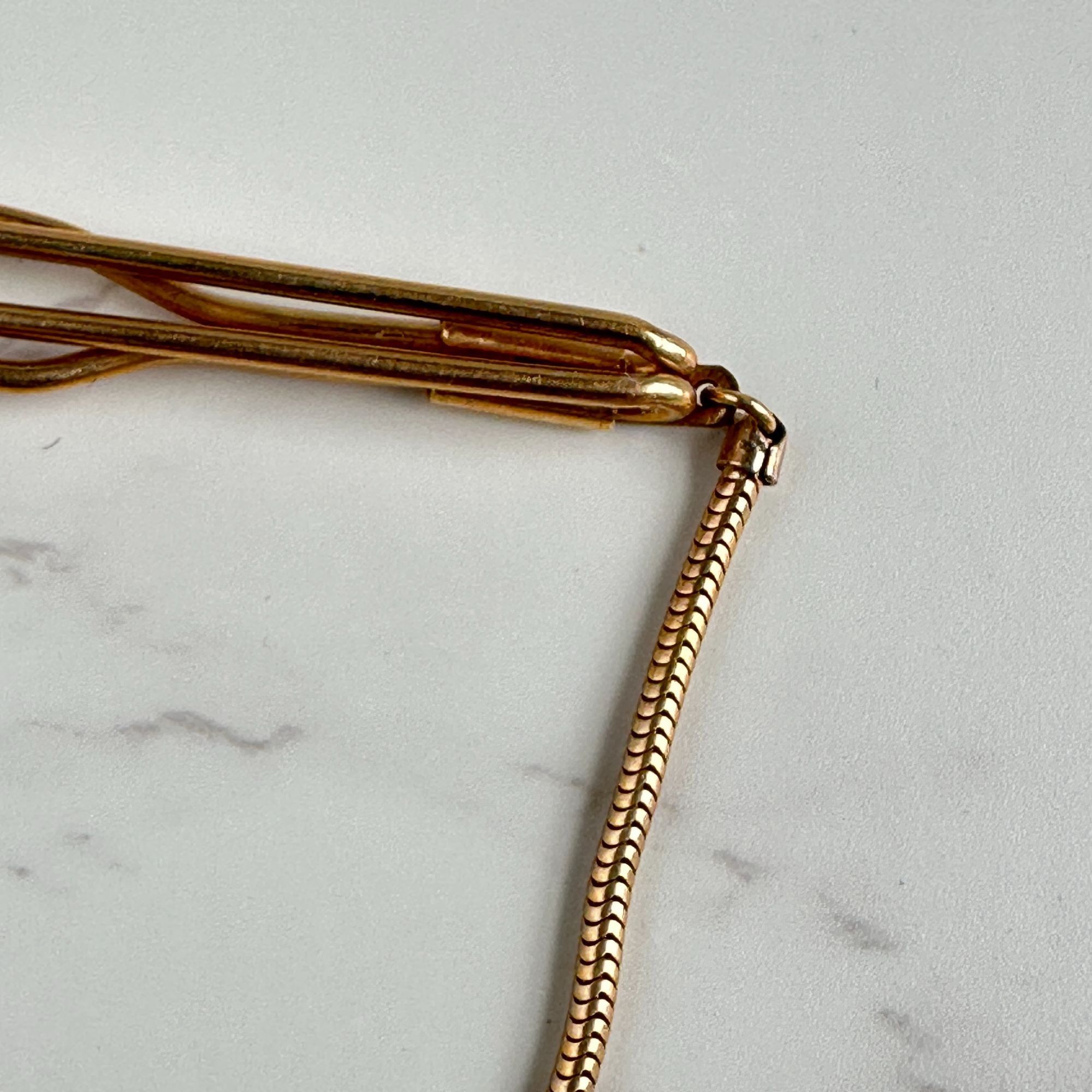 Vintage Swank 12K GF Vintage Tie Clip w/ Chain Size ONE SIZE - 4 Thumbnail