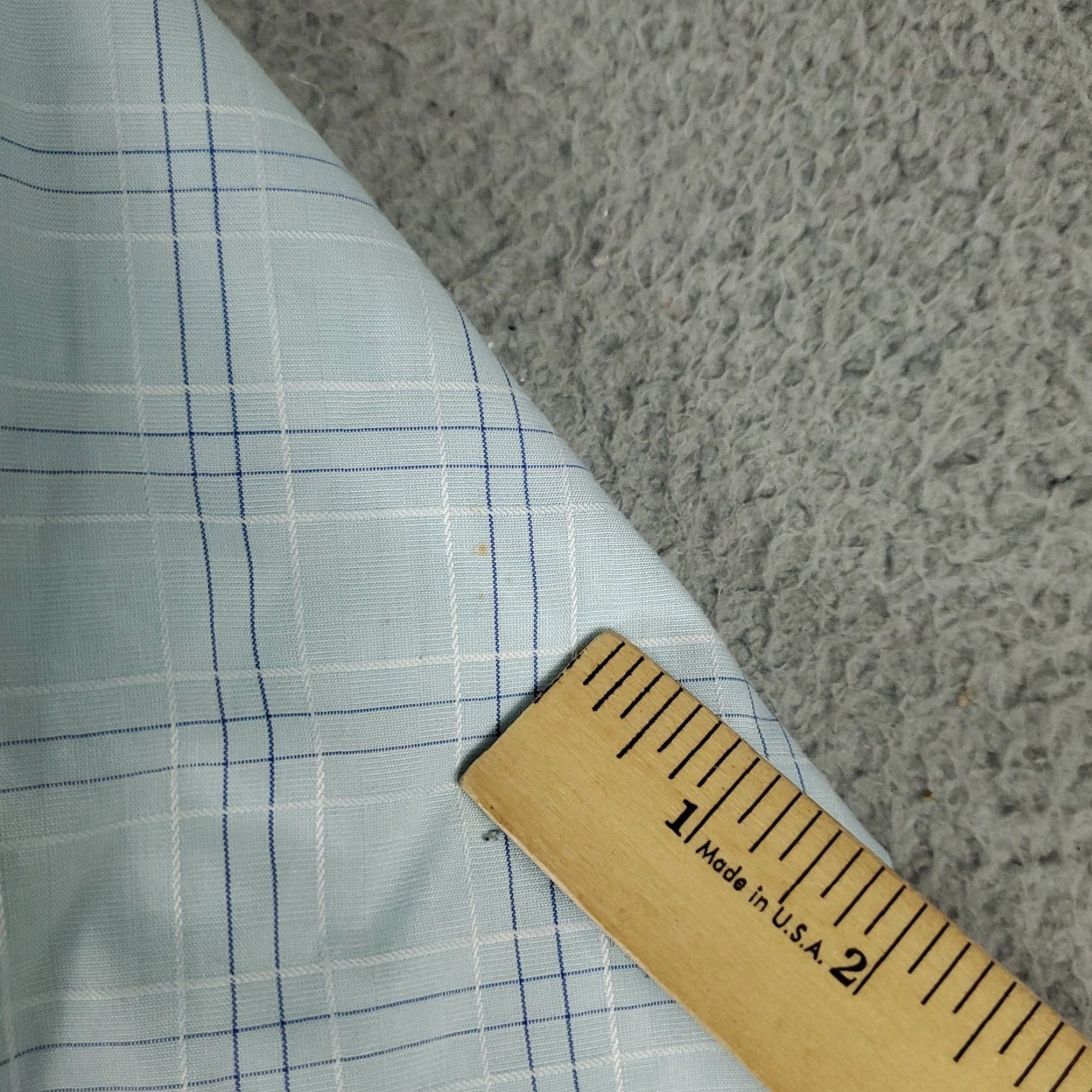 BUGATCHI Bugatchi Shirt Mens Medium Blue Plaid Shaped Fit Button Up Long Sleeve Size US M / EU 48-50 / 2 - 6 Thumbnail