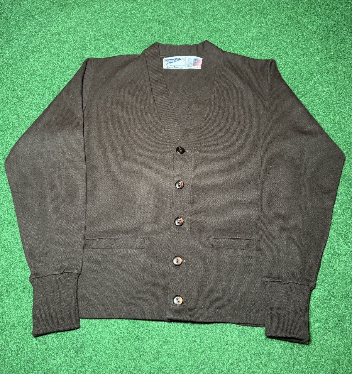 Vintage Vintage 80s 90s Schoolboy USA Made Brown Grandpa Cardigan Size US M / EU 48-50 / 2 - 1 Thumbnail