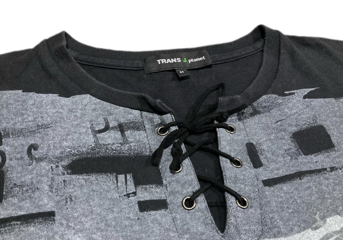 If Six Was Nine 🔥 Sick Y2K Trans Planet Poem Laces Up Long Sleeve Shirt Size US M / EU 48-50 / 2 - 4 Thumbnail