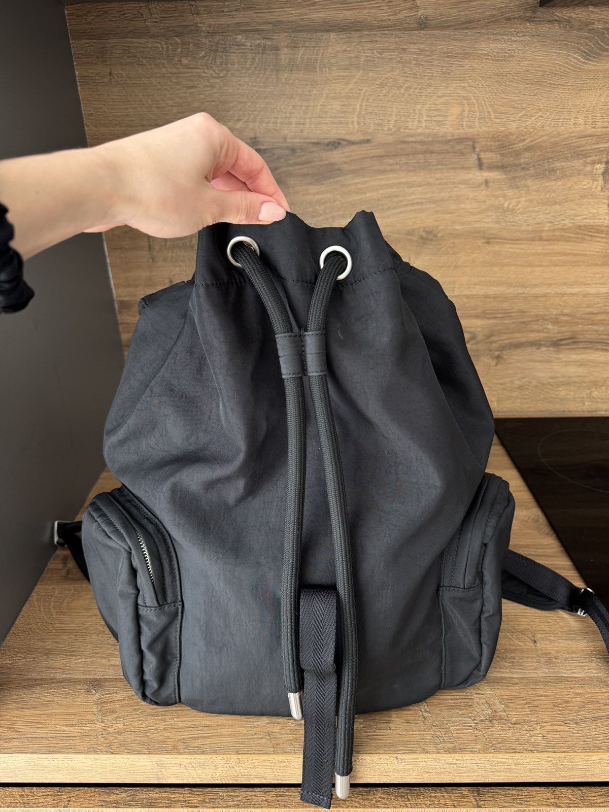 AMI AMI Alexandre Mattiussi Black Ami de Cœur Repellent Backpack Size ONE SIZE - 7 Thumbnail