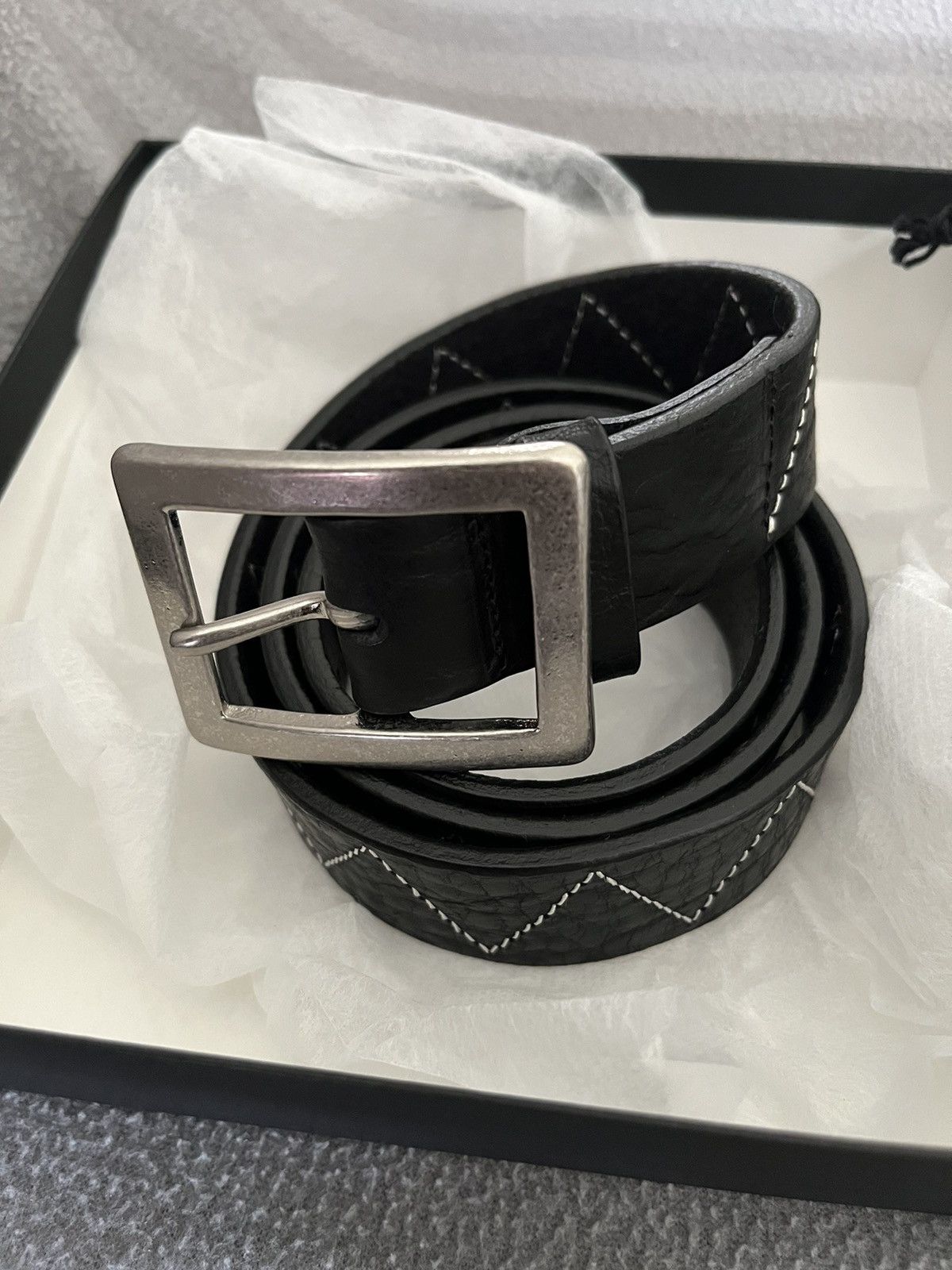 Neighborhood Neighborhood Leather Belt Size 32 - 1 Thumbnail