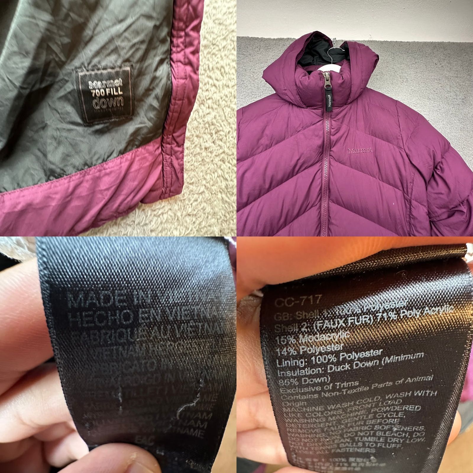 Marmot Marmot Montreaux 700 Fill Down Coat Jacket Womens Medium Purple Parka Fleece Long Hooded Full Zip Pockets Casual Autumn Winter Outdoors Mens? Ladies? Size S / US 4 / IT 40 - 9 Thumbnail