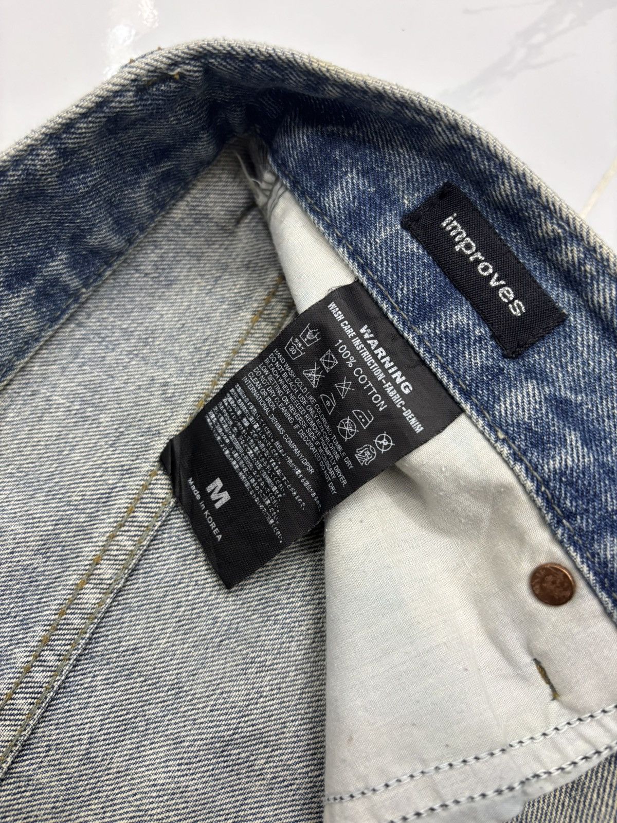 14th Addiction × Isamu Katayama Backlash × Yasuyuki Ishii FLARE JEANS IMPROVES CLAWMARK FLARED DENIM JEANS Size US 34 / EU 50 - 9 Thumbnail