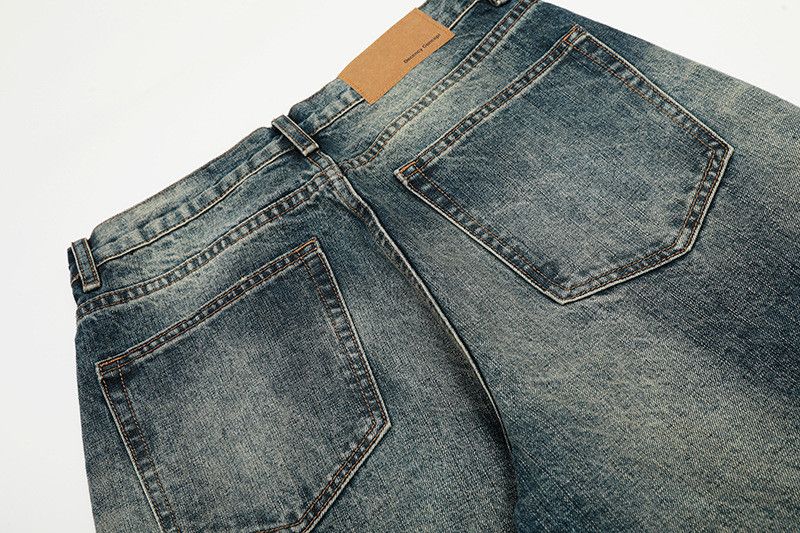 Vintage Retro washed distressed ripped jeans for men Size US 32 / EU 48 - 4 Thumbnail