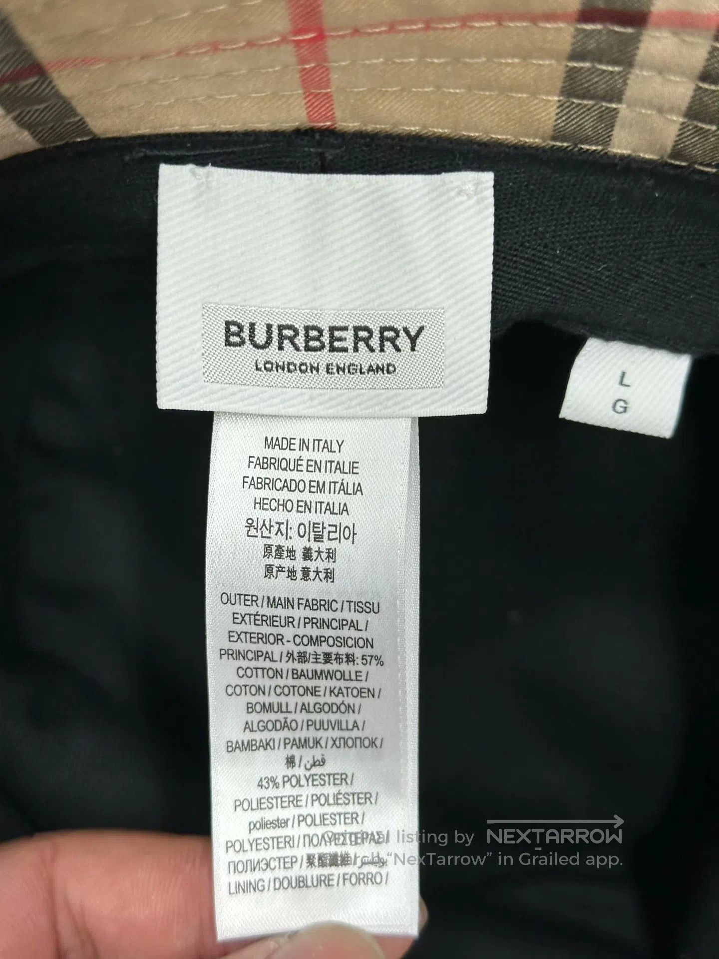 Burberry Burberry size L Classic Khaki Plaid Fisherman Hat| Size ONE SIZE - 4 Thumbnail