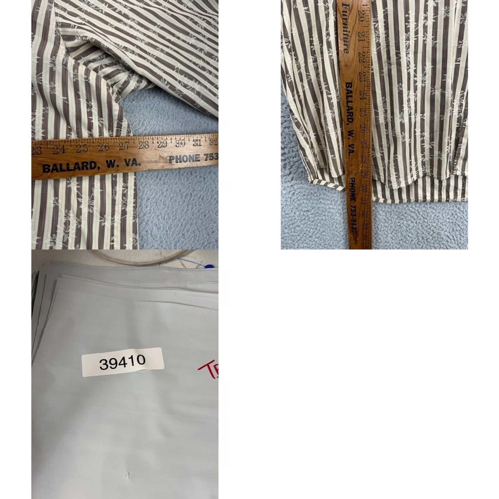 Tommy Bahama Tommy Bahama Silk Blend Button-Up Shirt Men 2XL Brown Floral Stripes Long Sleeve Size US XXL / EU 58 / 5 - 8 Thumbnail
