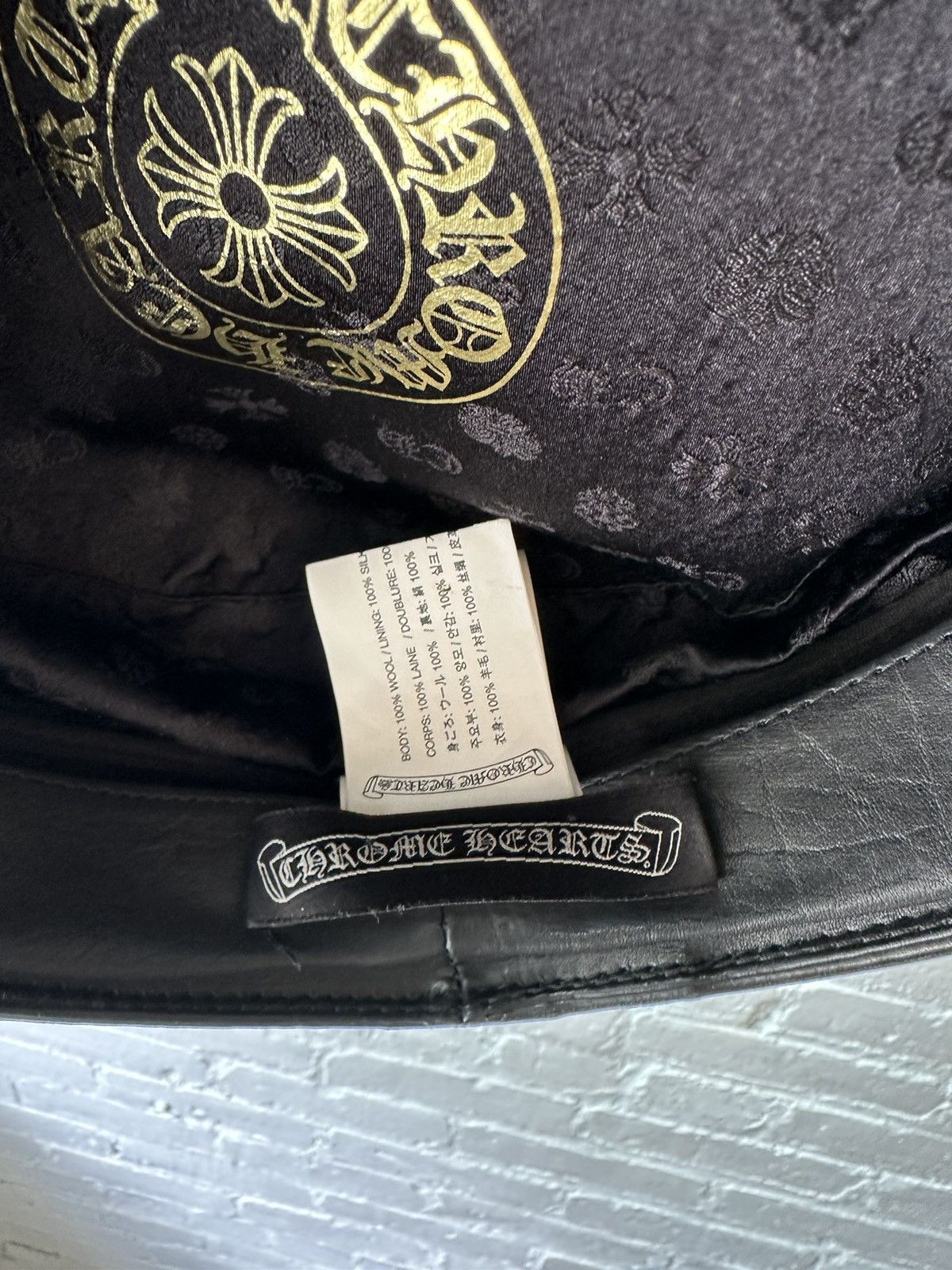 Chrome Hearts CHROME HEARTS LEATHER CONDUCTOR HAT Size ONE SIZE - 7 Thumbnail